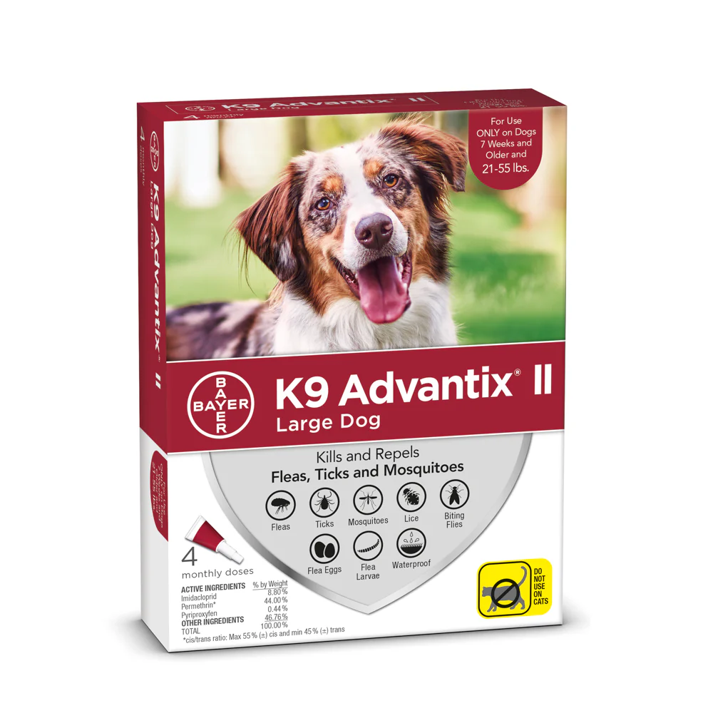K9 Advantix II Large Dog 21lb-55lb Red 4pk - Image 3