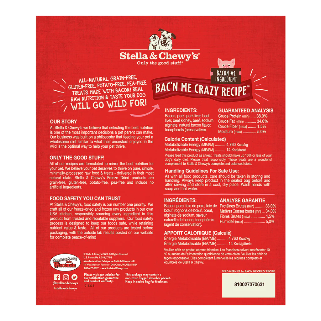 Stella & Chewy's Wild Weenies Bac'n 3oz - Image 2