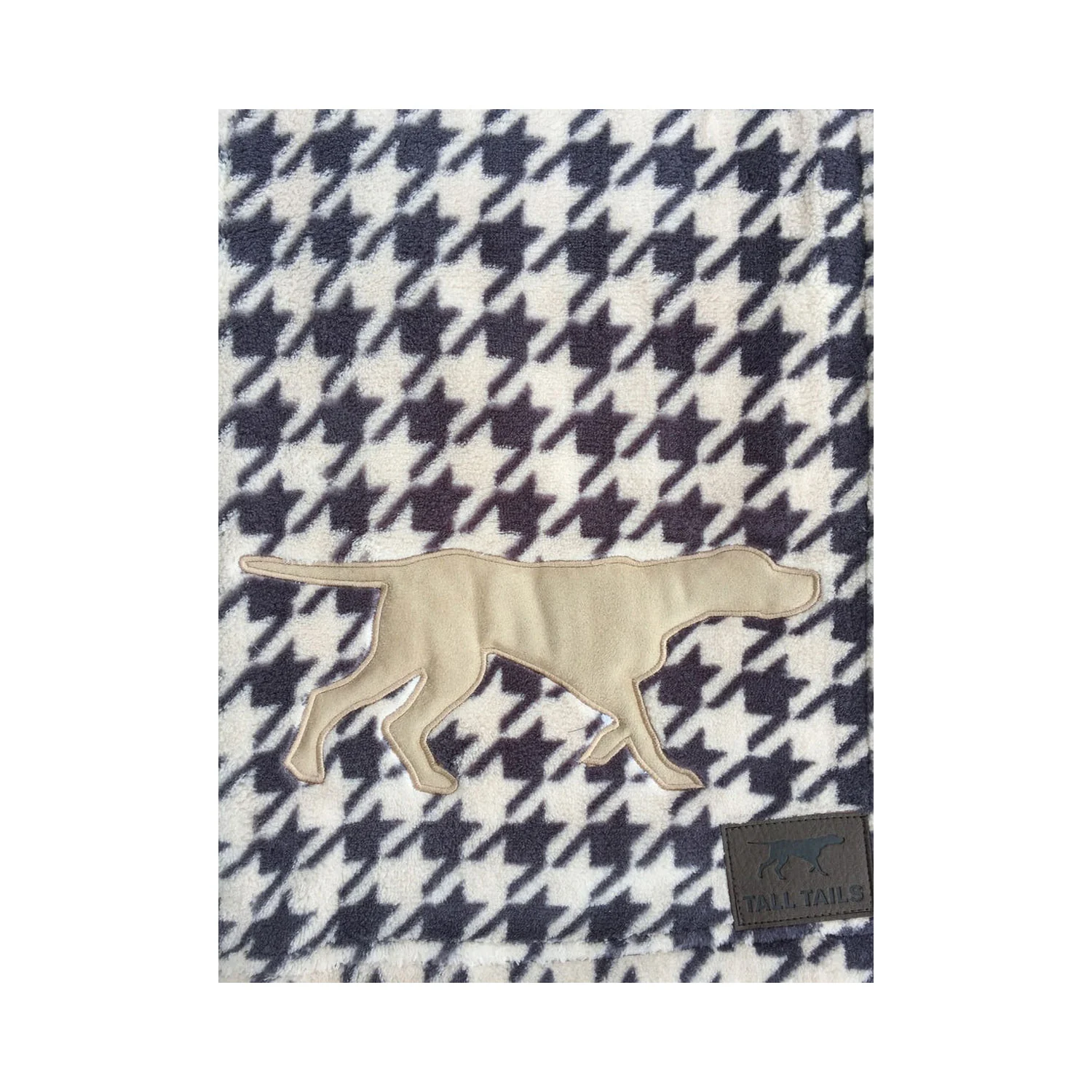 Tall Tails Fleece Blanket Houndstooth Applique 30 x 40 MD - Image 2