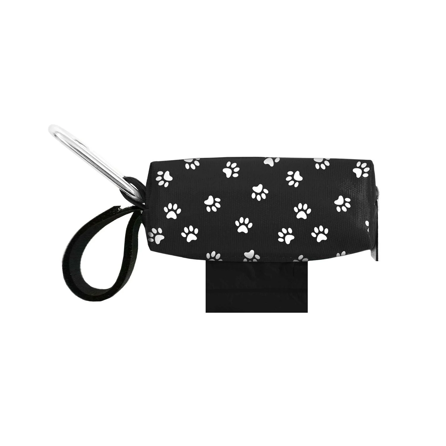 DISCONTINUED Doggie Walk Duffel Black w White Paws