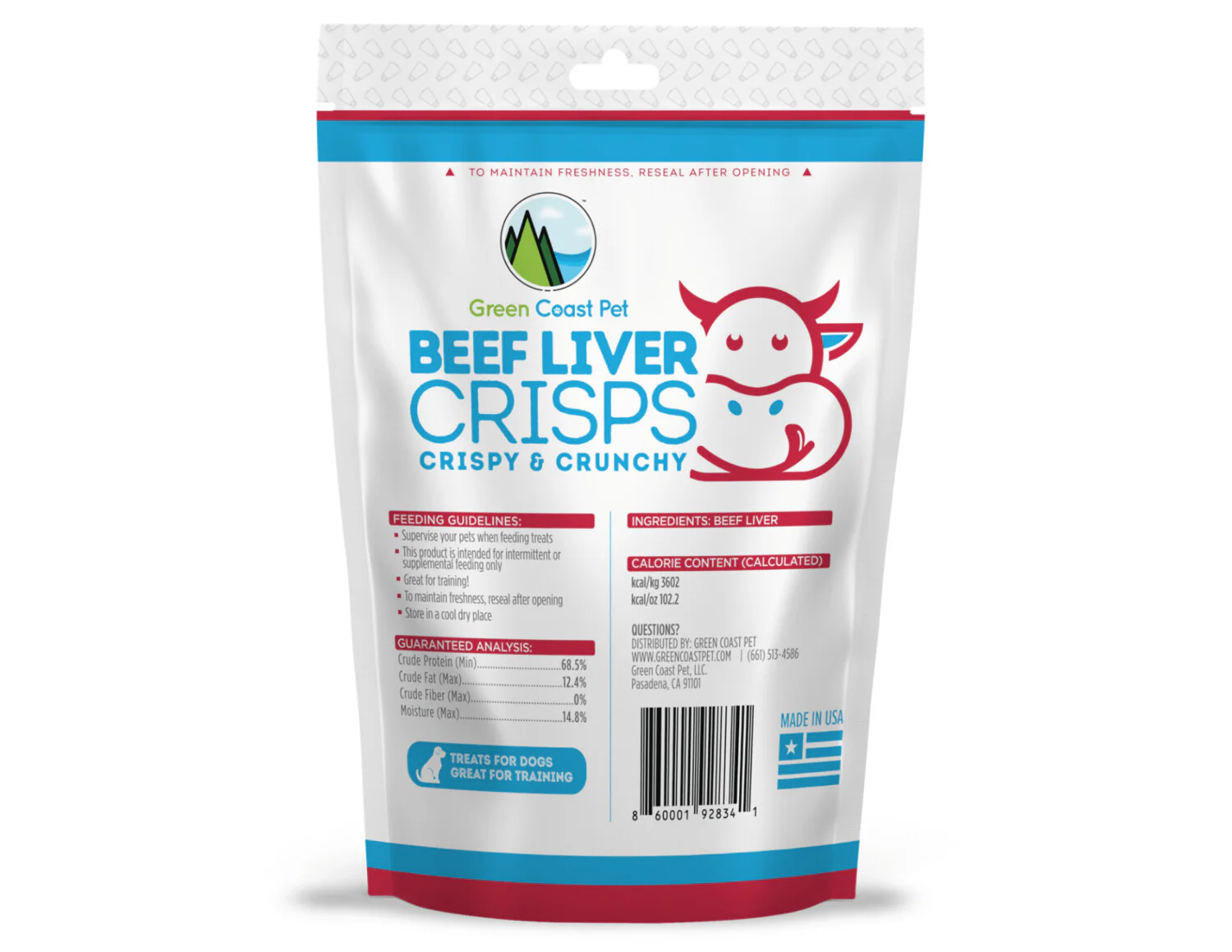 GREEN COAST BEEF LIVER CRISPS 4oz - Image 2