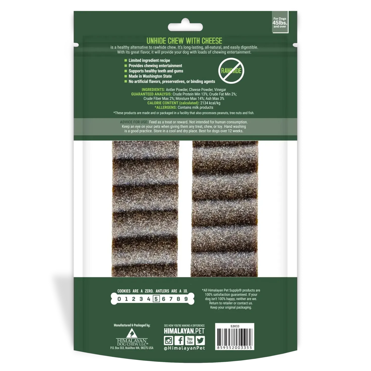Himalayan UnHide Rawhide Free Chew 2 pcs 10 oz - Image 3