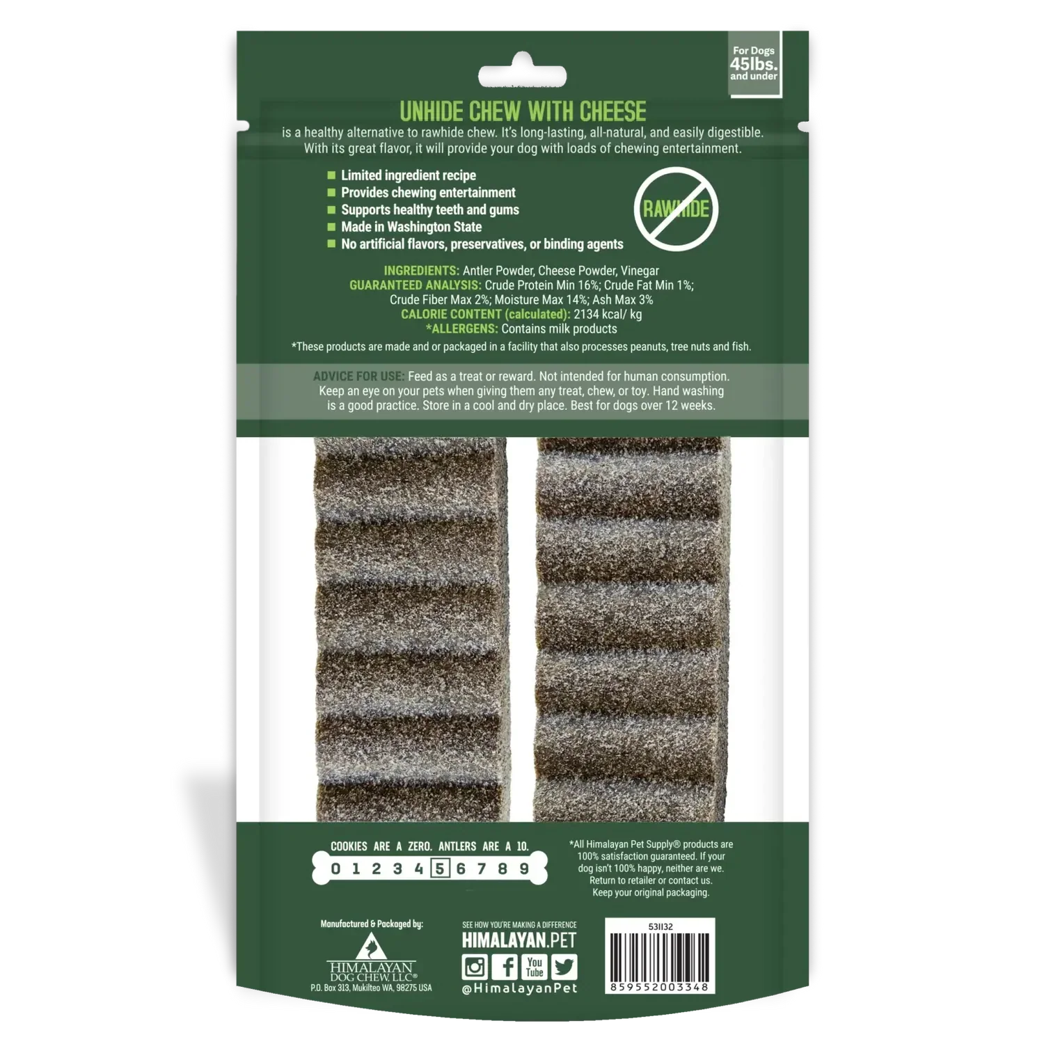 Himalayan UnHide Rawhide Free Chew 2 pcs 6 oz - Image 3