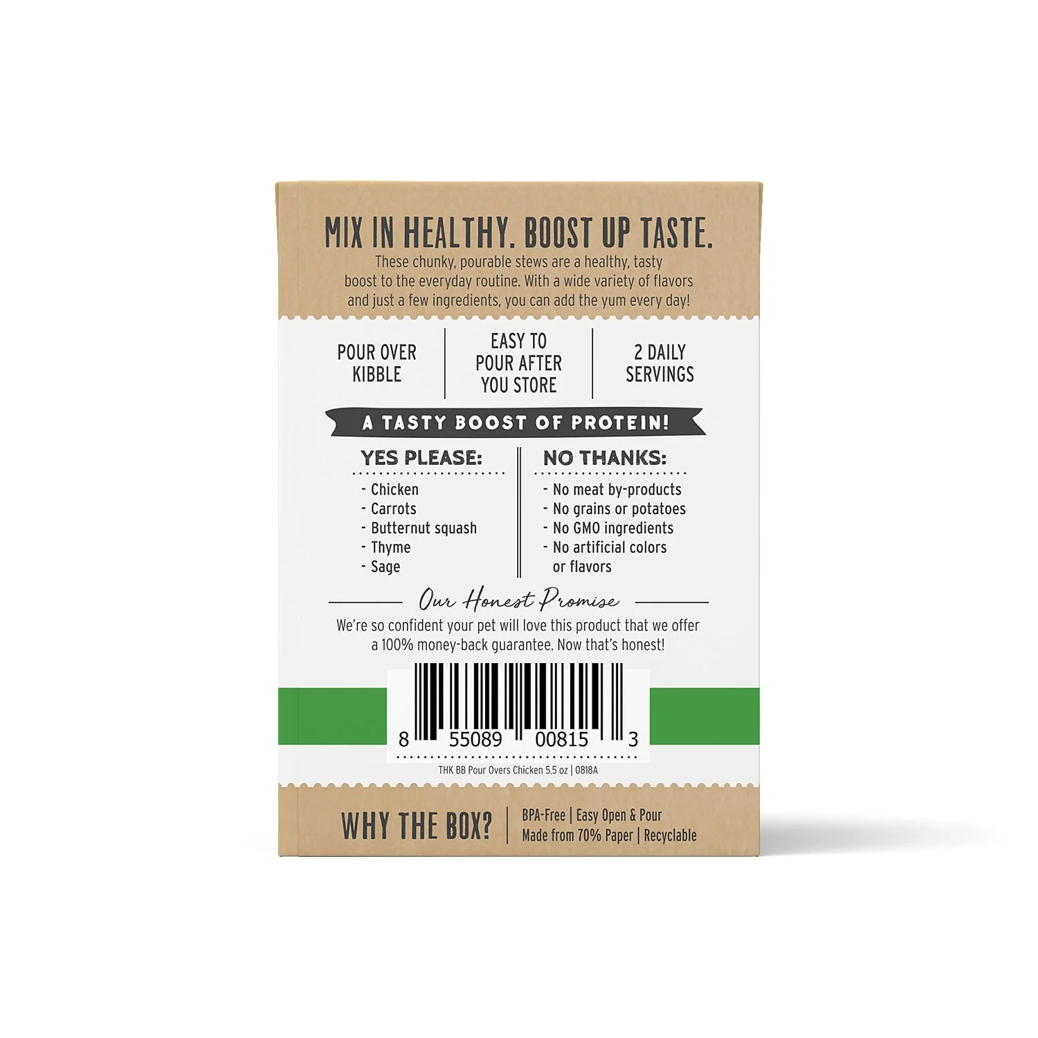 Honest Kitchen Bone Broth Pour Over Chicken 5.5oz Case - Image 4