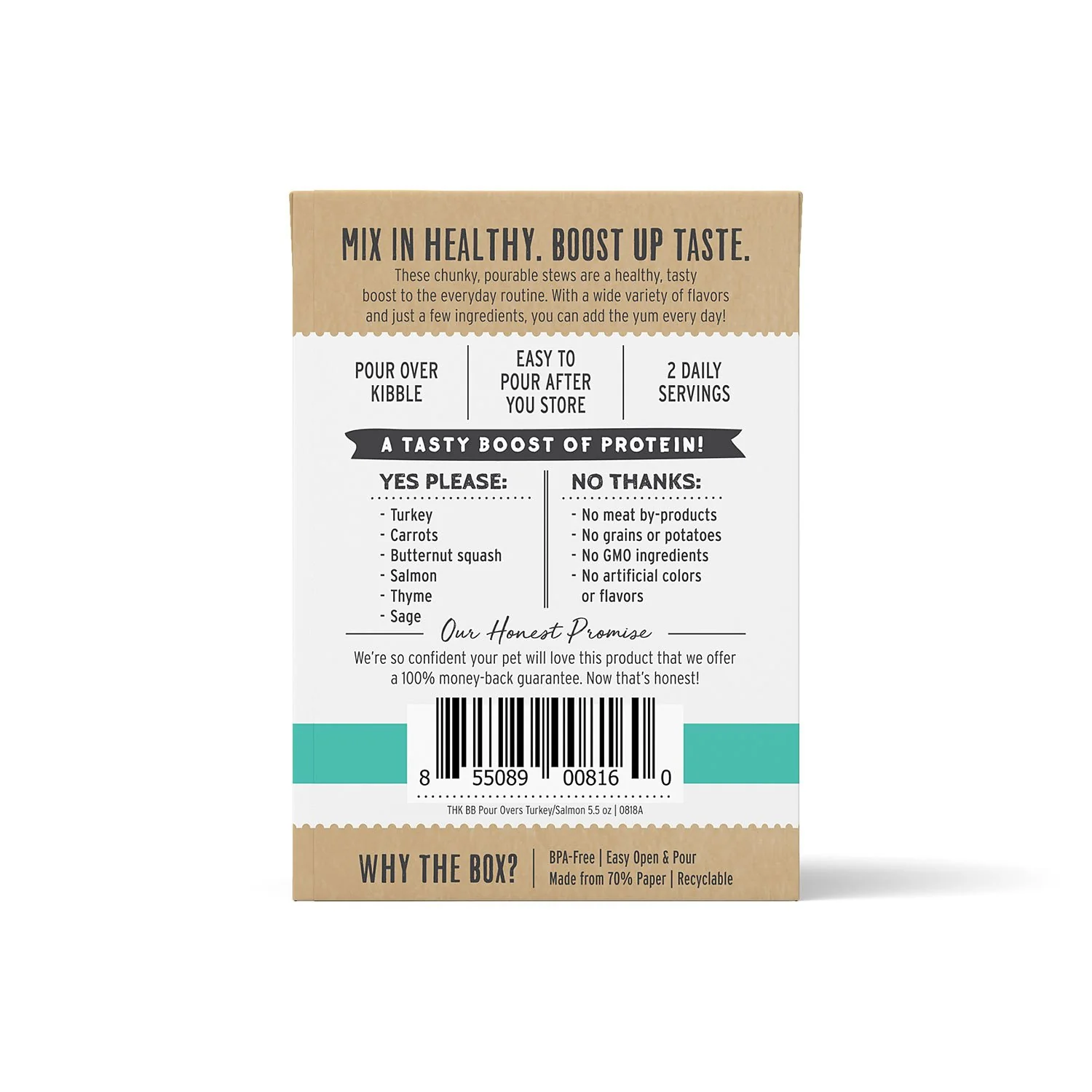 Honest Kitchen Bone Broth Pour Over Turkey & Salmon 5.5oz Case - Image 4
