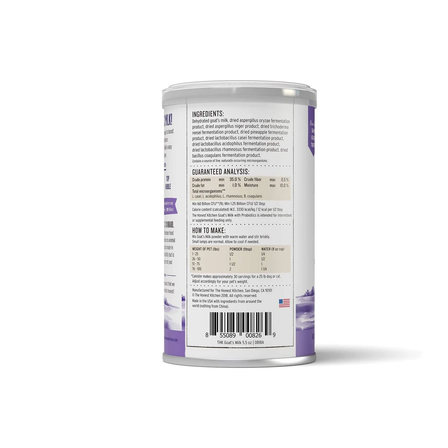 Honest Kitchen Daily Boosters Goat's Milk 5.2oz - Image 2
