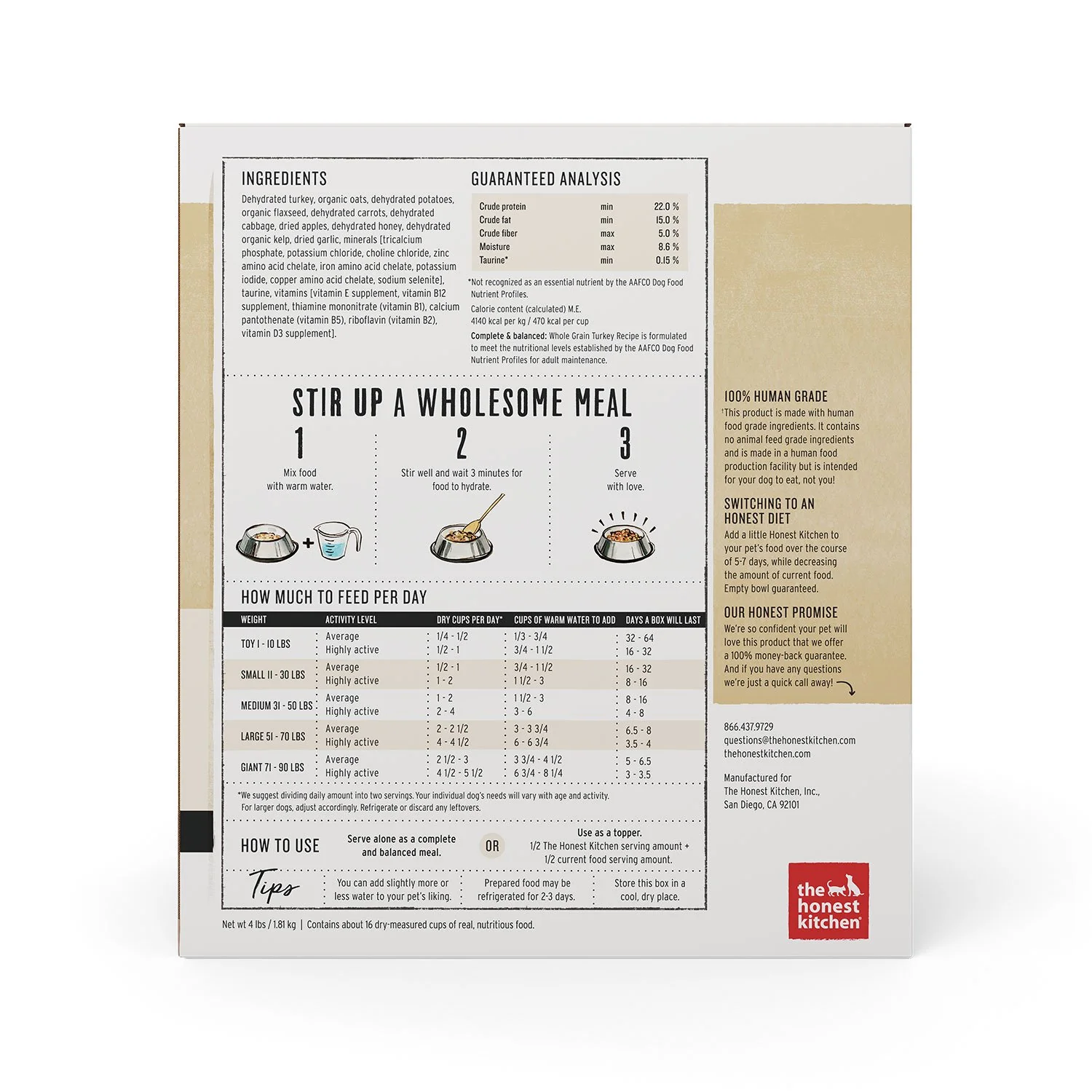 Honest Kitchen Keen Whole Grain Turkey - Image 3