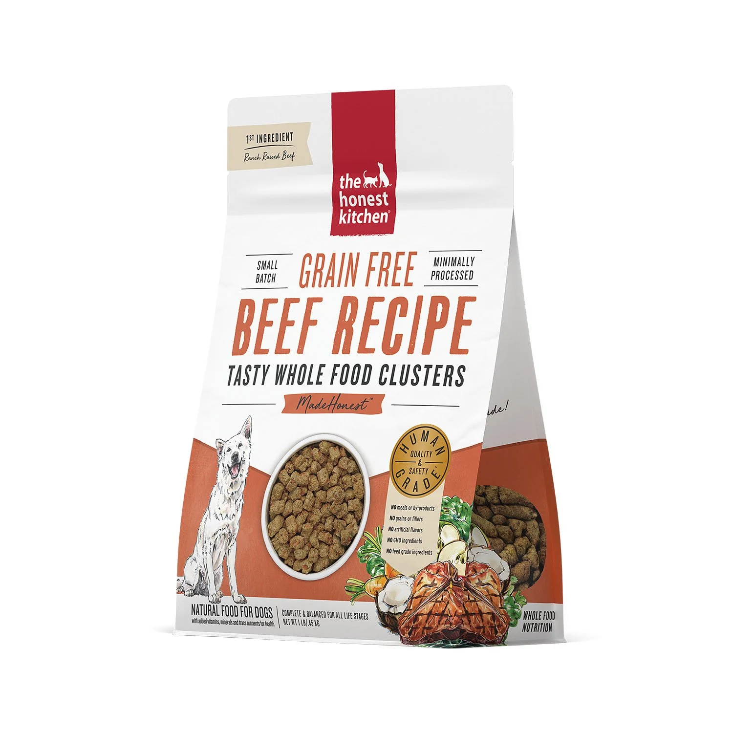 Honest Kitchen Whole Food Clusters Beef 1lb Case - Image 2
