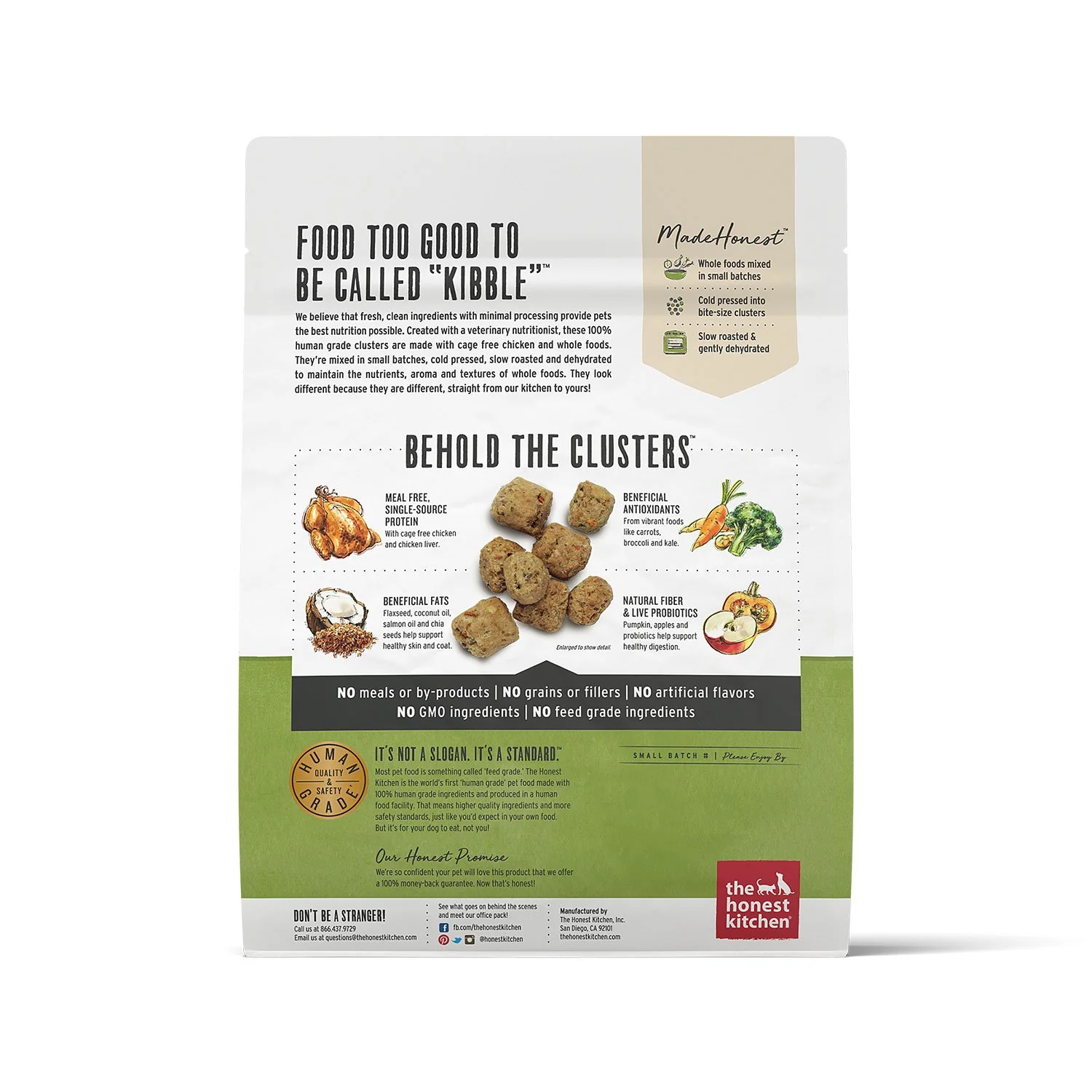 Honest Kitchen Whole Food Clusters Chicken 1lb Case - Image 3