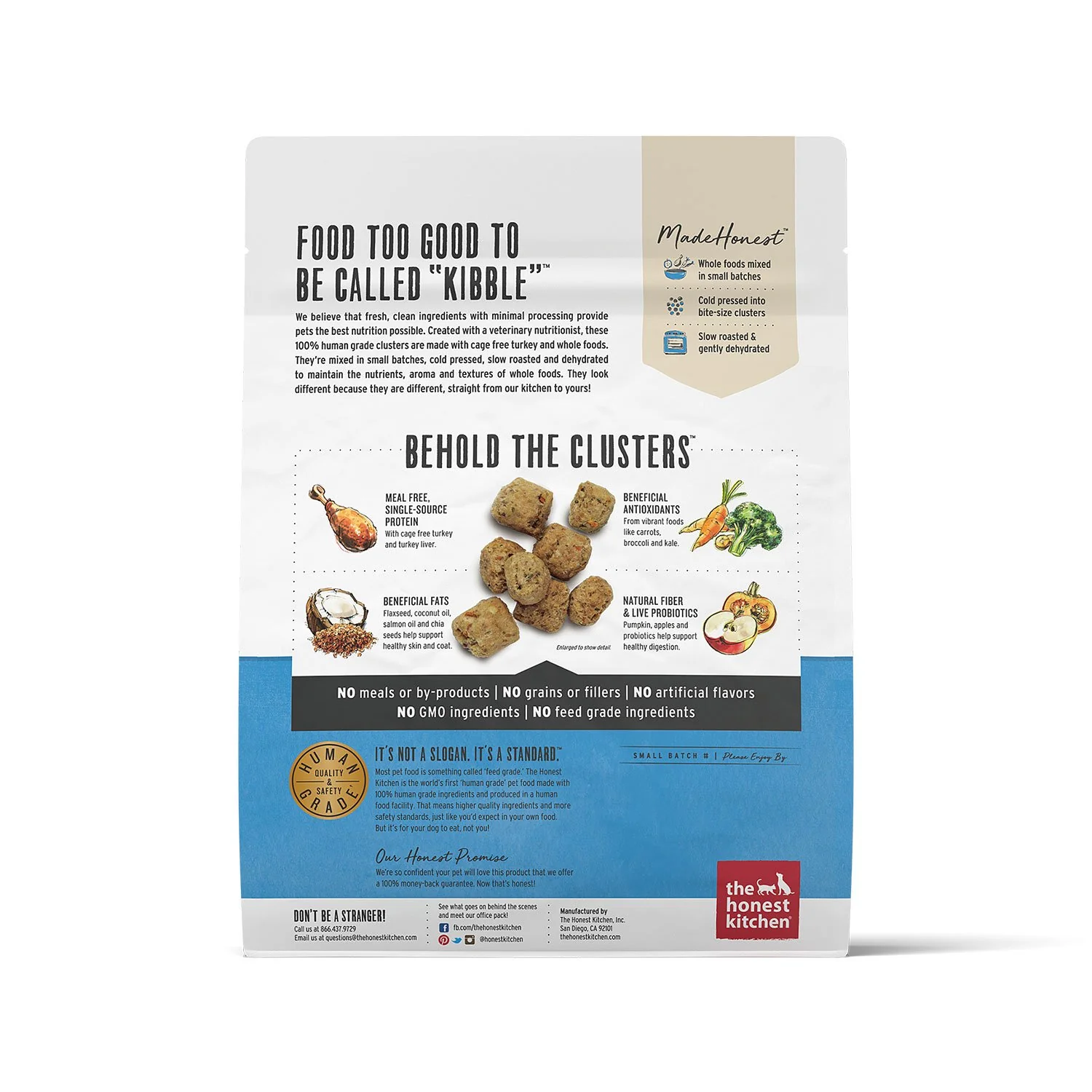 Honest Kitchen Whole Food Clusters Turkey 1lb Case - Image 3