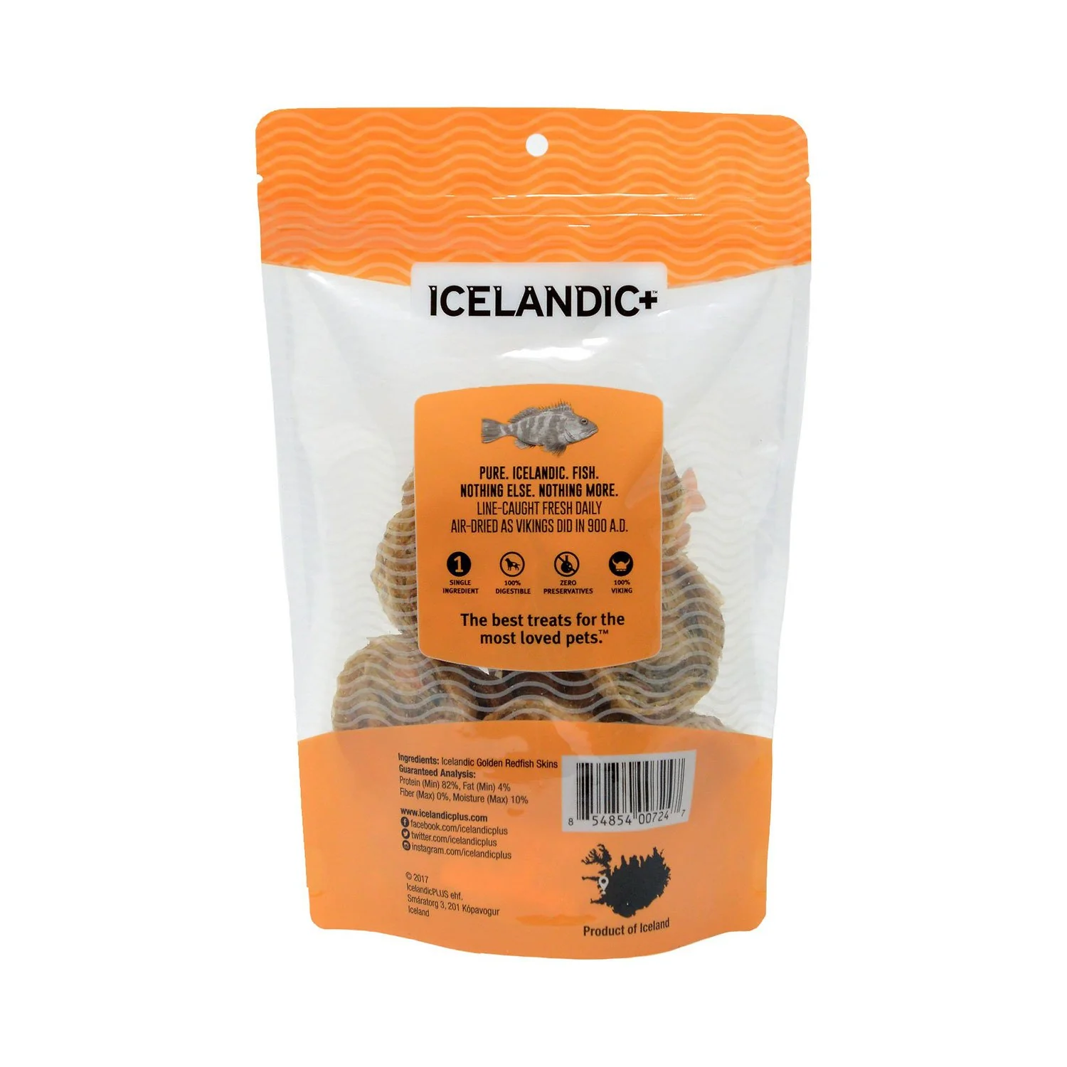 Icelandic+ Redfish Skin Roll Treat 3oz - Image 2