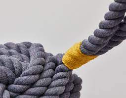 Jax & Bones 5" Grey Celtic Knot Tie Rope Toy - Image 2