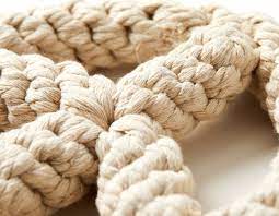 Jax & Bones White Peace Sign 7" One Size Rope Dog Toy - Image 2