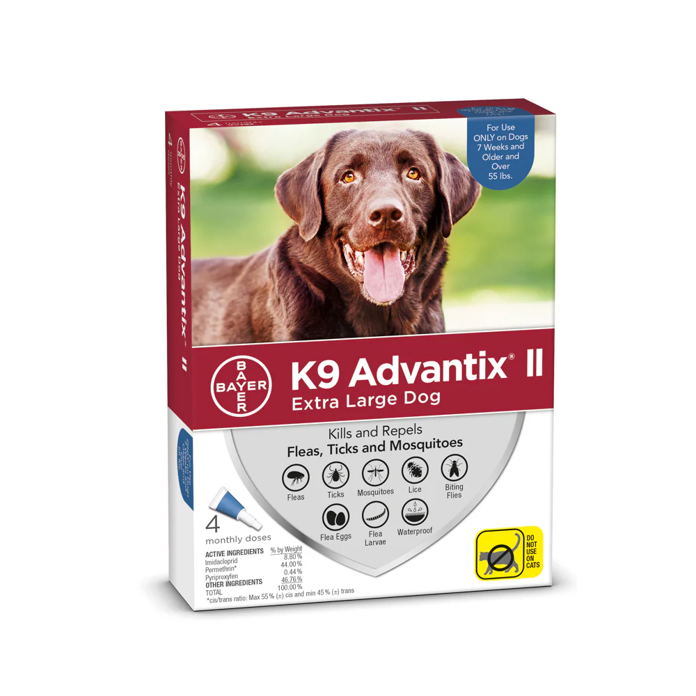 K9 Advantix II Extra Large Dog 55+lb Dark Blue 4pk - Image 3