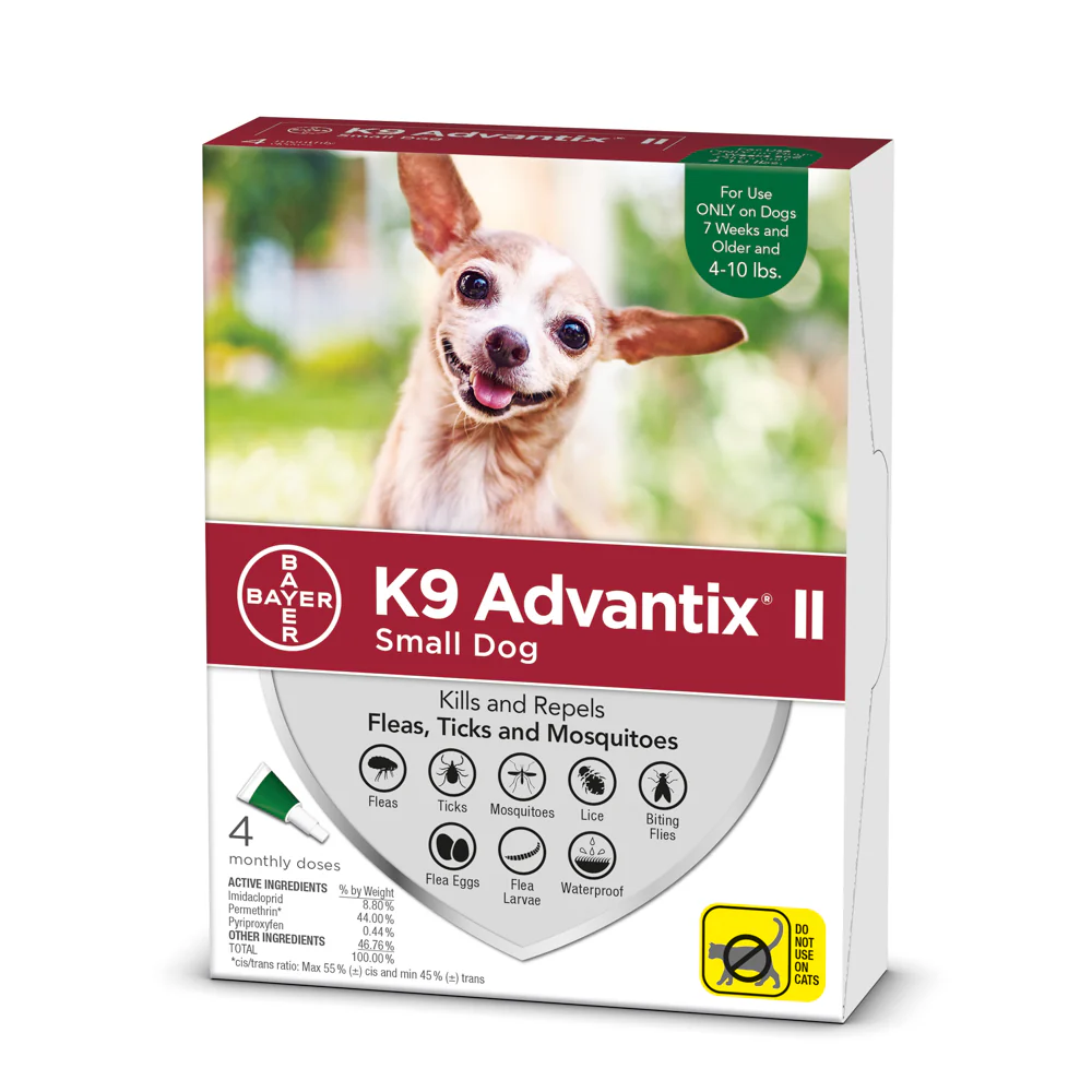 K9 Advantix II Small Dog 4lb-10lb Green 4pk - Image 2