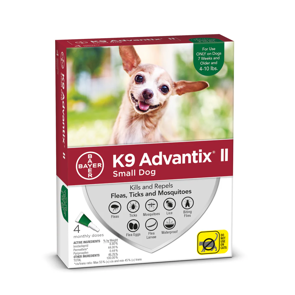 K9 Advantix II Small Dog 4lb-10lb Green 4pk - Image 3