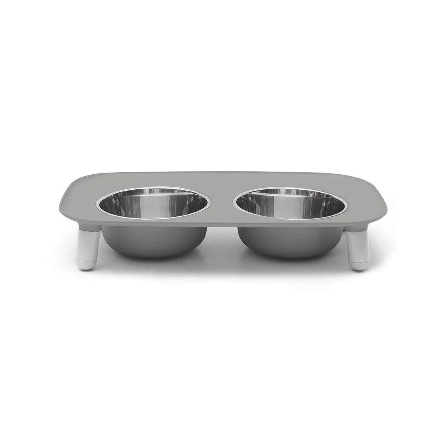 Messy Mutts Double Elevated Feeder Stainless Bowls Dark Grey - Image 3
