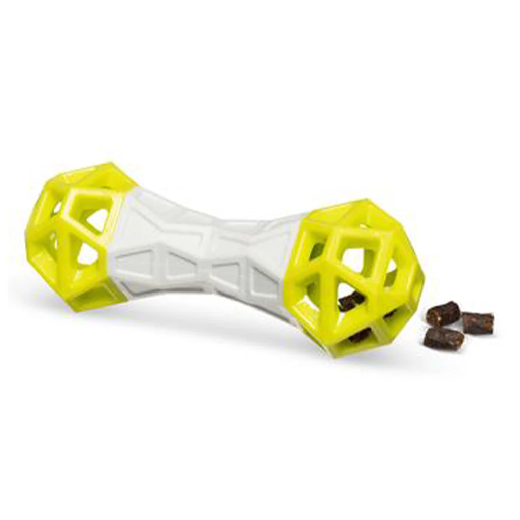 Messy Mutts Flex N' Squeak Foam Toy Grey & Green 7 inch - Image 3