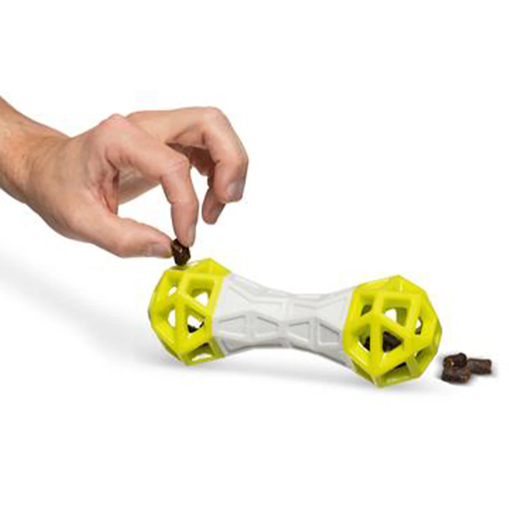 Messy Mutts Flex N' Squeak Foam Toy Grey & Green 7 inch - Image 4