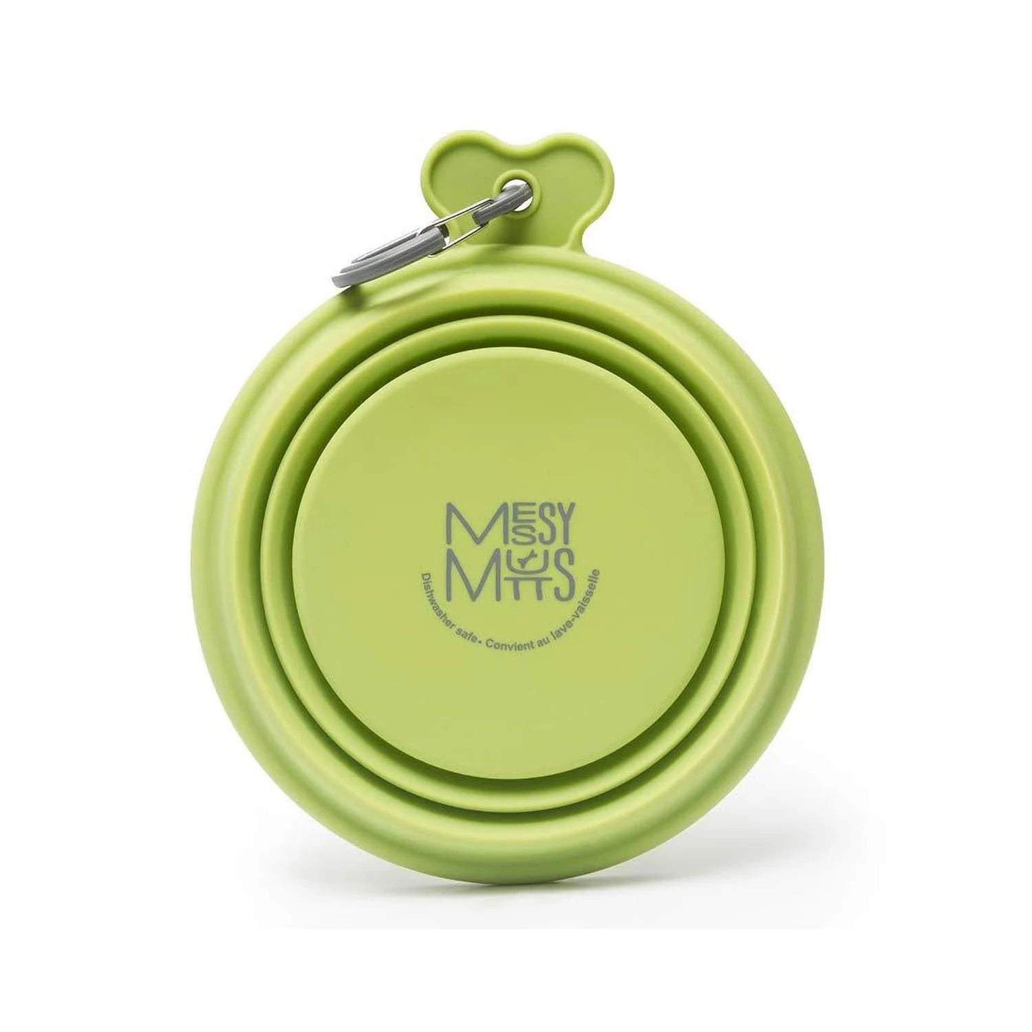 Messy Mutts Silicone Collapsible Bowl Green MD - Image 3