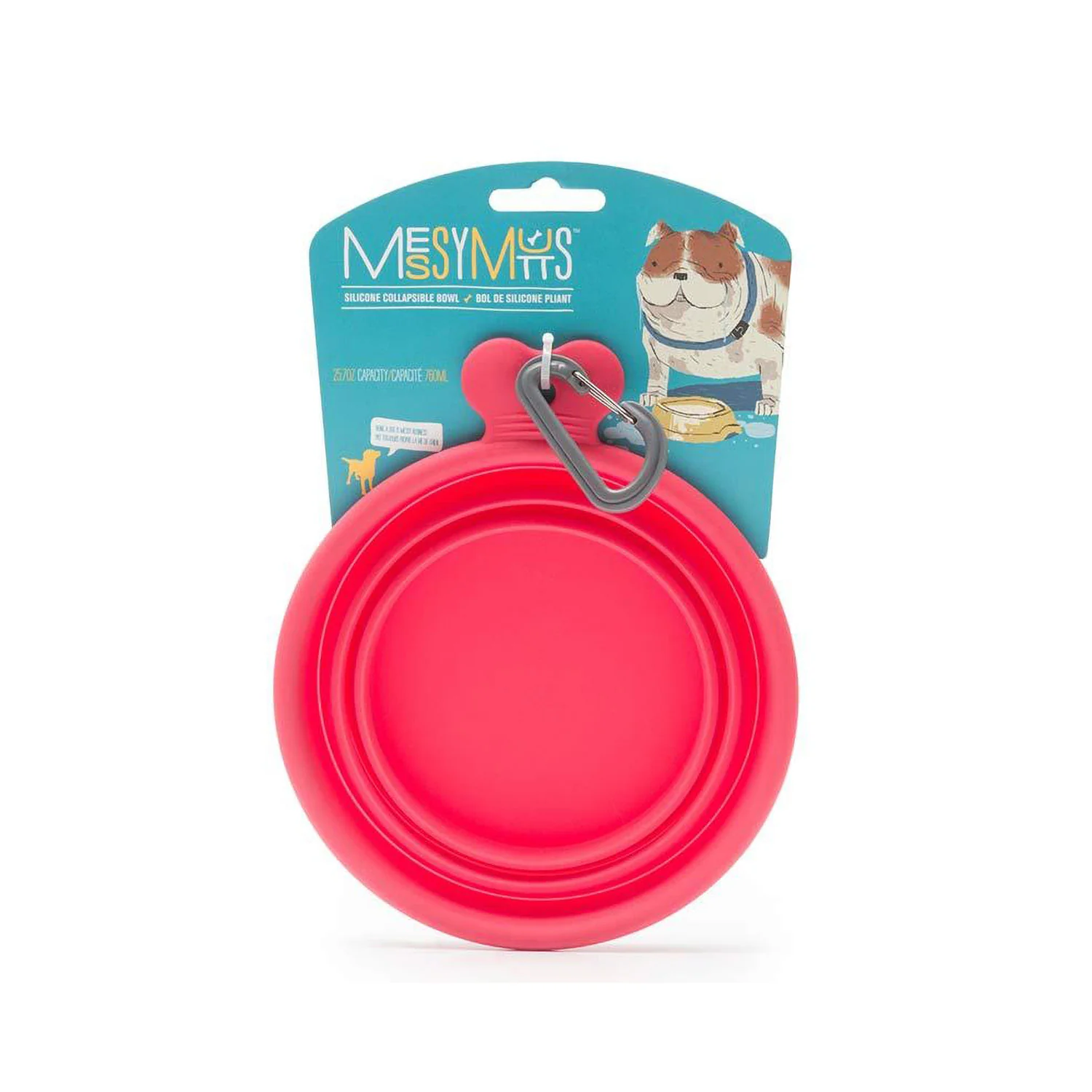 Messy Mutts Silicone Collapsible Bowl Watermelon