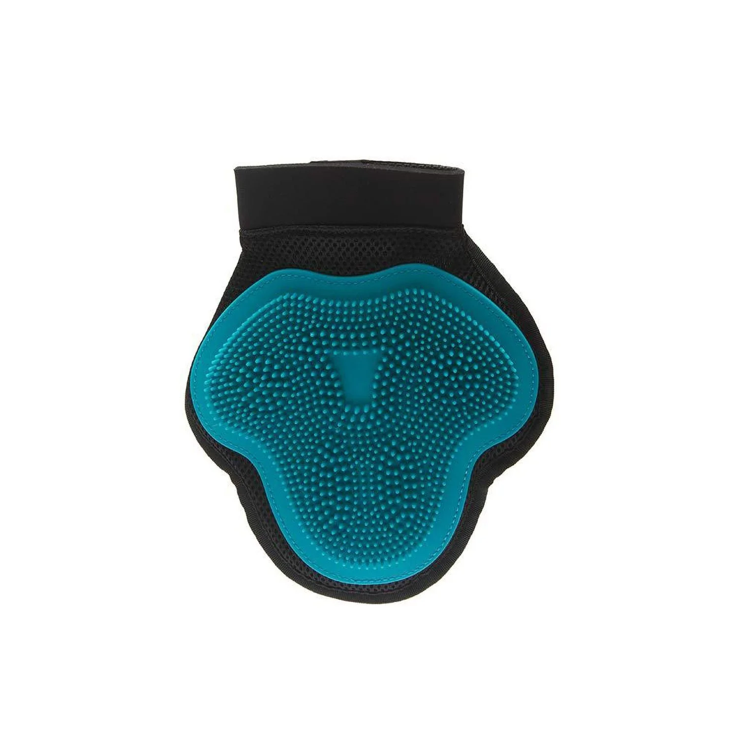 Messy Mutts Silicone Grooming Glove Blue DISCONTINUED - Image 2