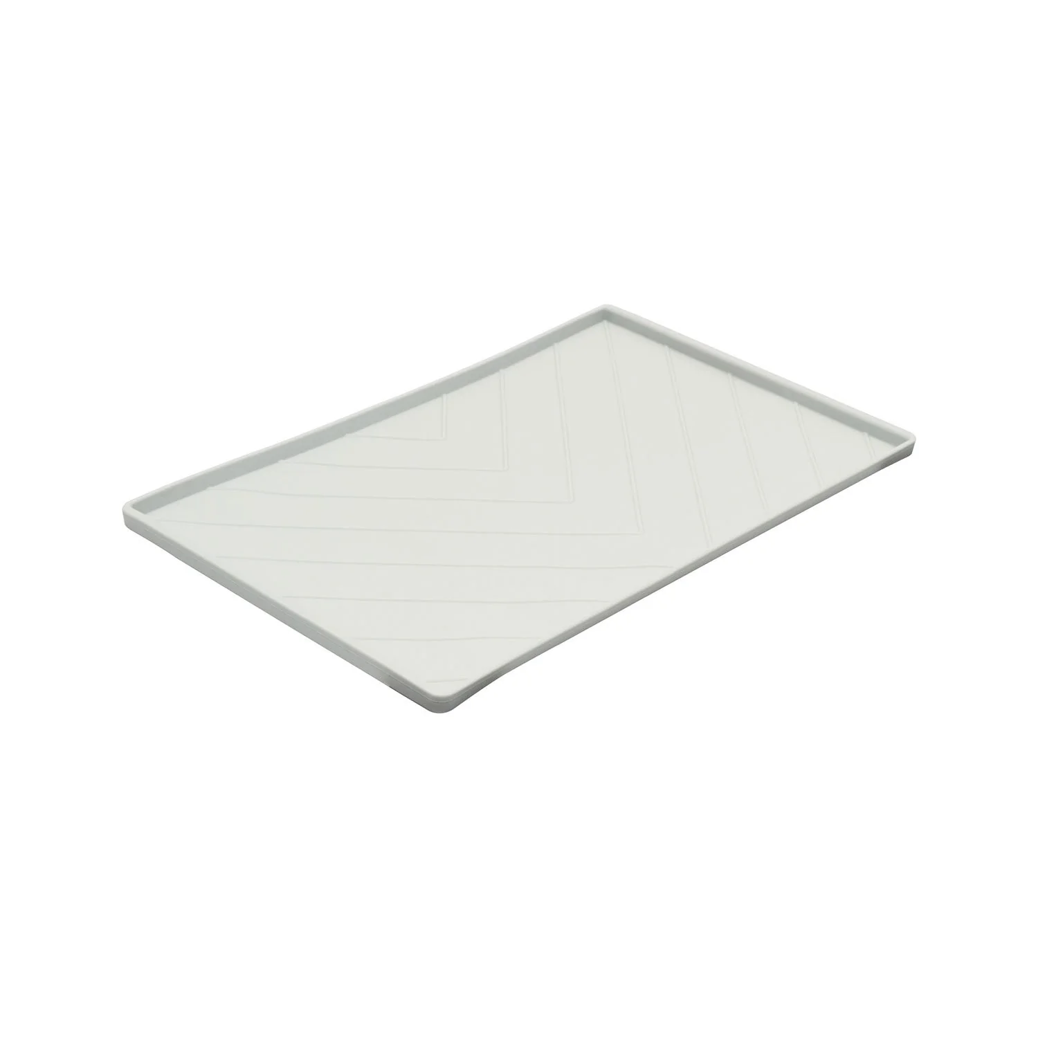 Messy Mutts Silicone Mat With Metal Rods Light Grey