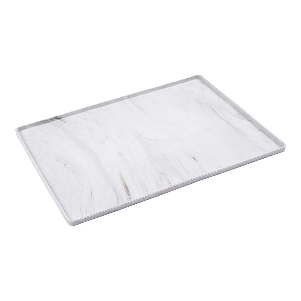 Messy Mutts Silicone Mat With Metal Rods Marble Small