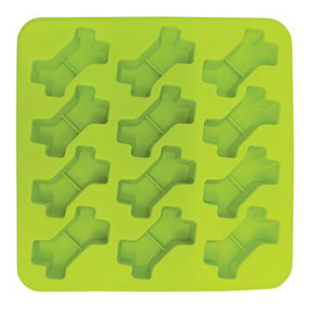 Messy Mutts Silicone Treat Making Molds Bone Shape Blue & Green 2pk - Image 3
