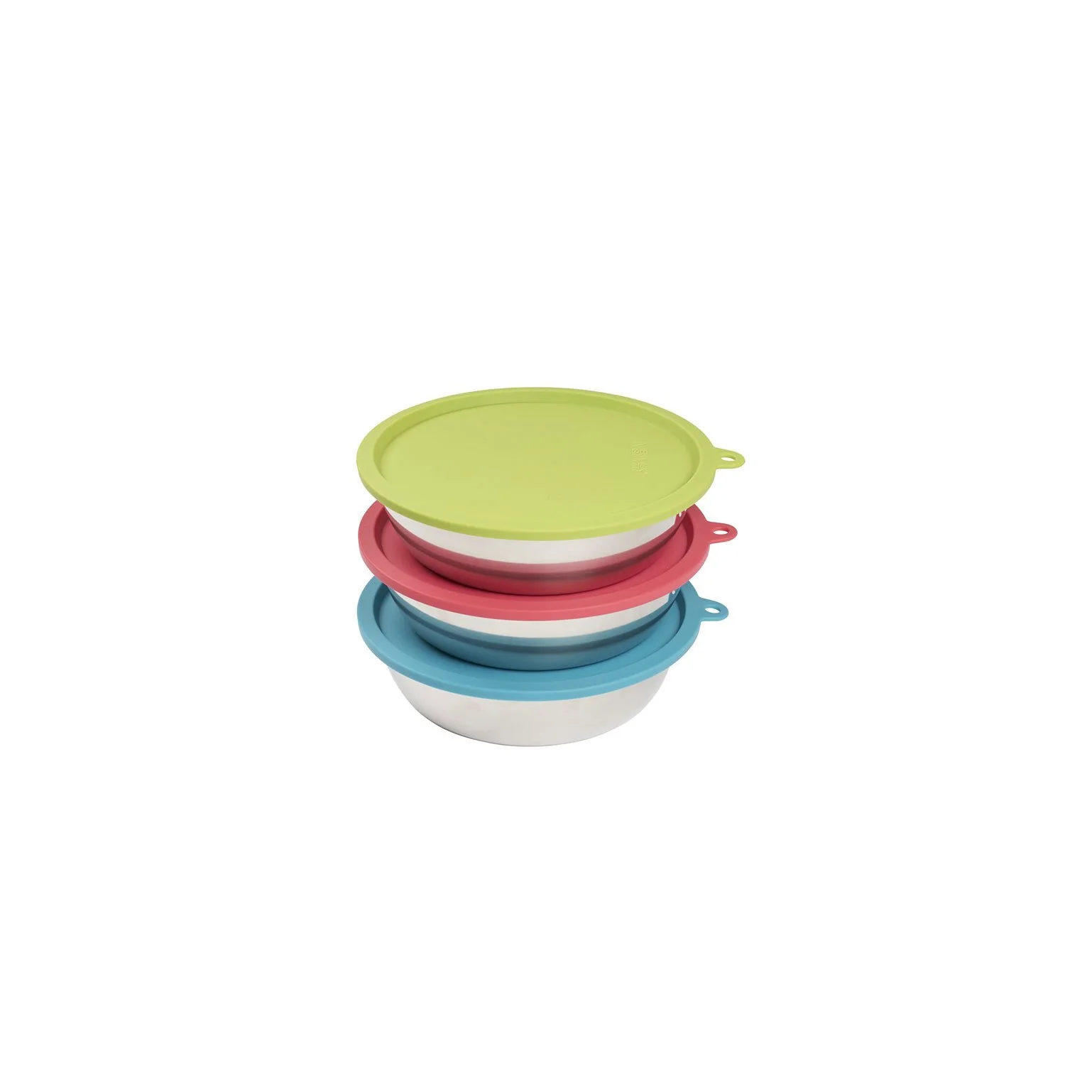Messy Mutts Stainless Bowls & Silicone Lids 6PC - Image 3