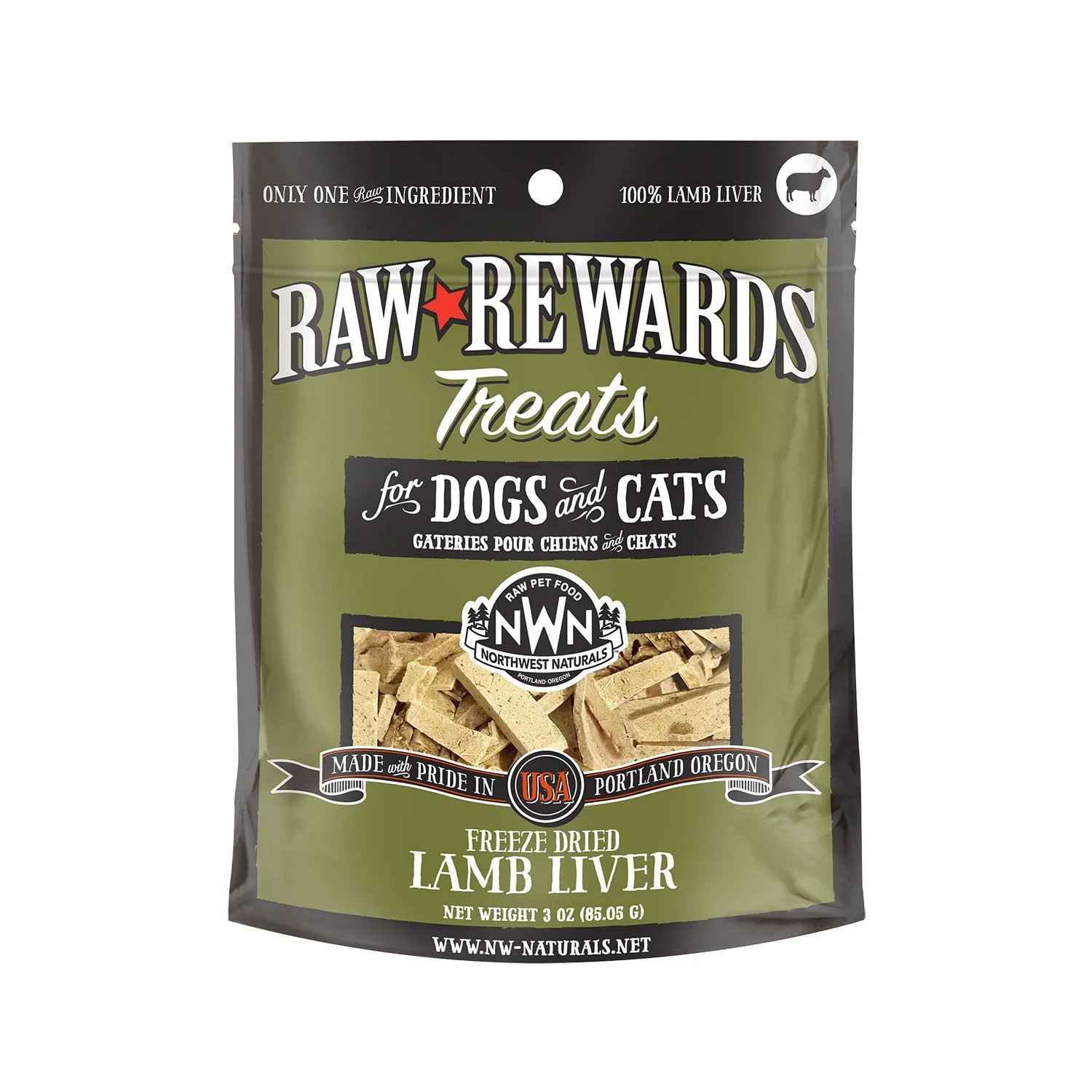 Northwest Naturals Lamb Liver Treats 3oz