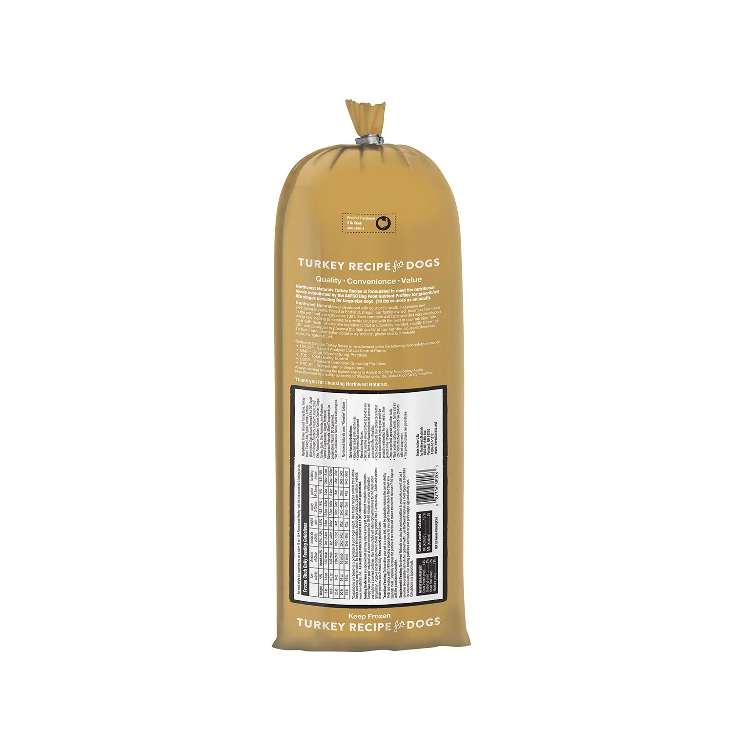 Northwest Naturals Raw Dog Turkey Chub 5lb - Image 2