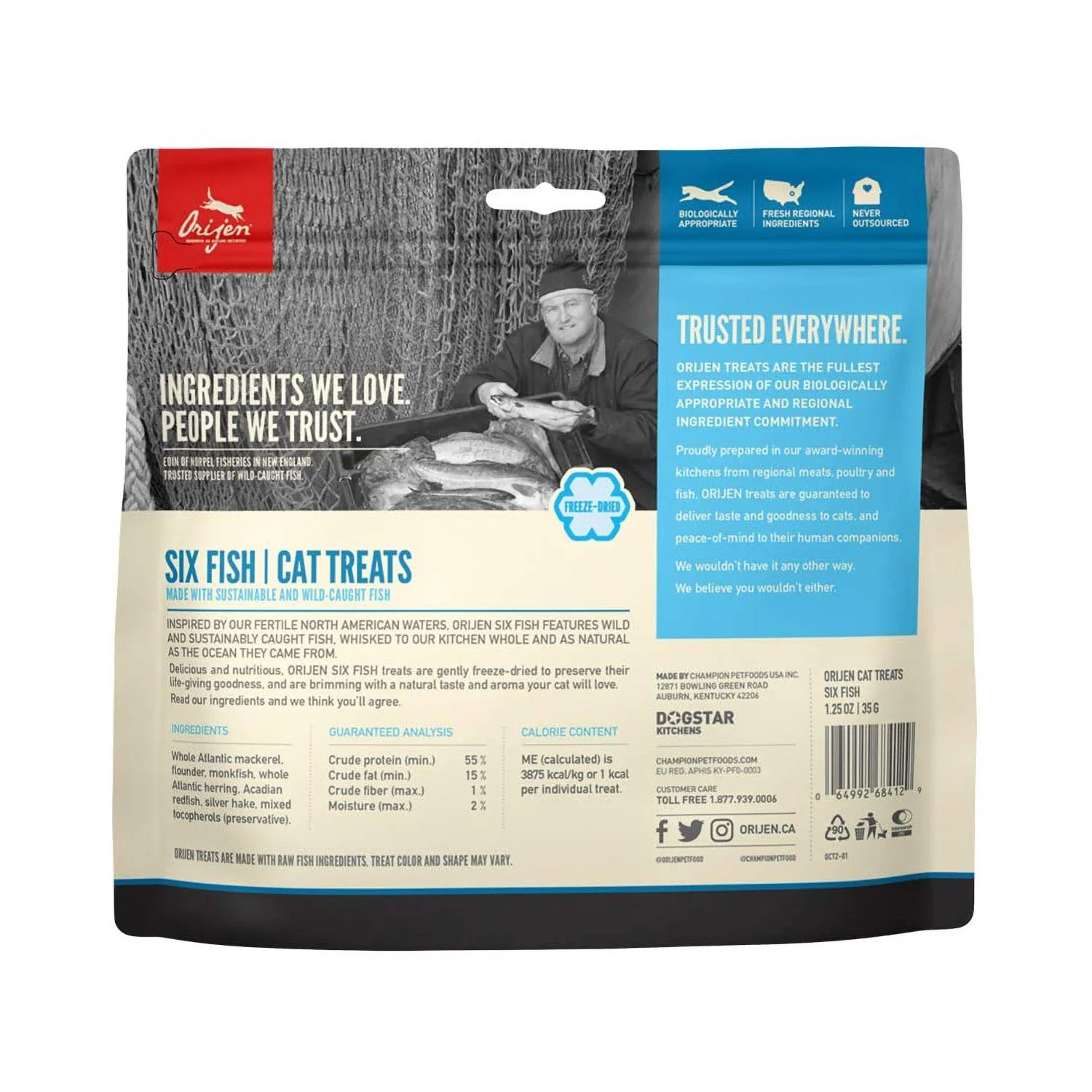 Orijen Cat Freeze Dried Six Fish Treat 1.25oz - Image 2