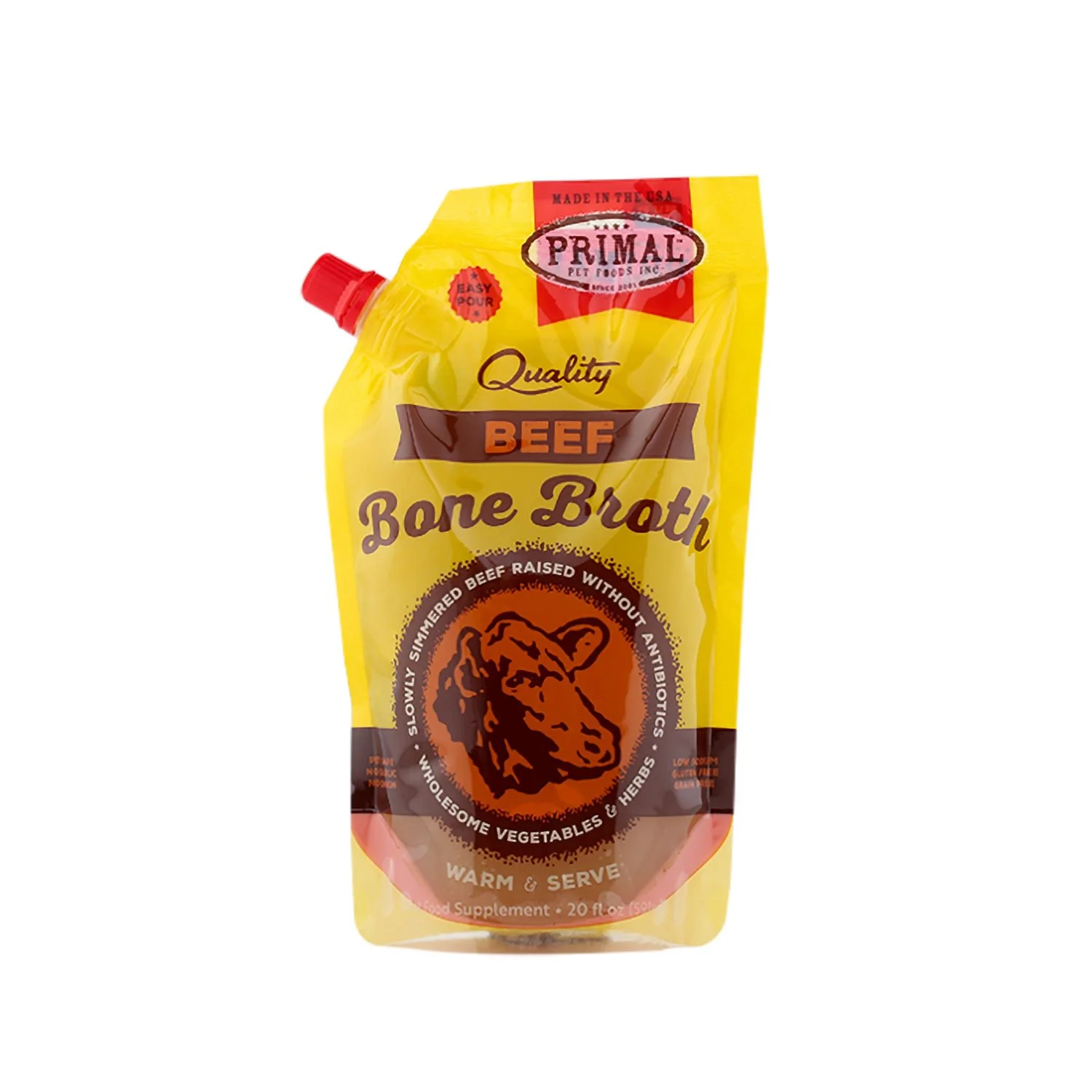 Primal Raw Beef Bone Broth 20oz Case