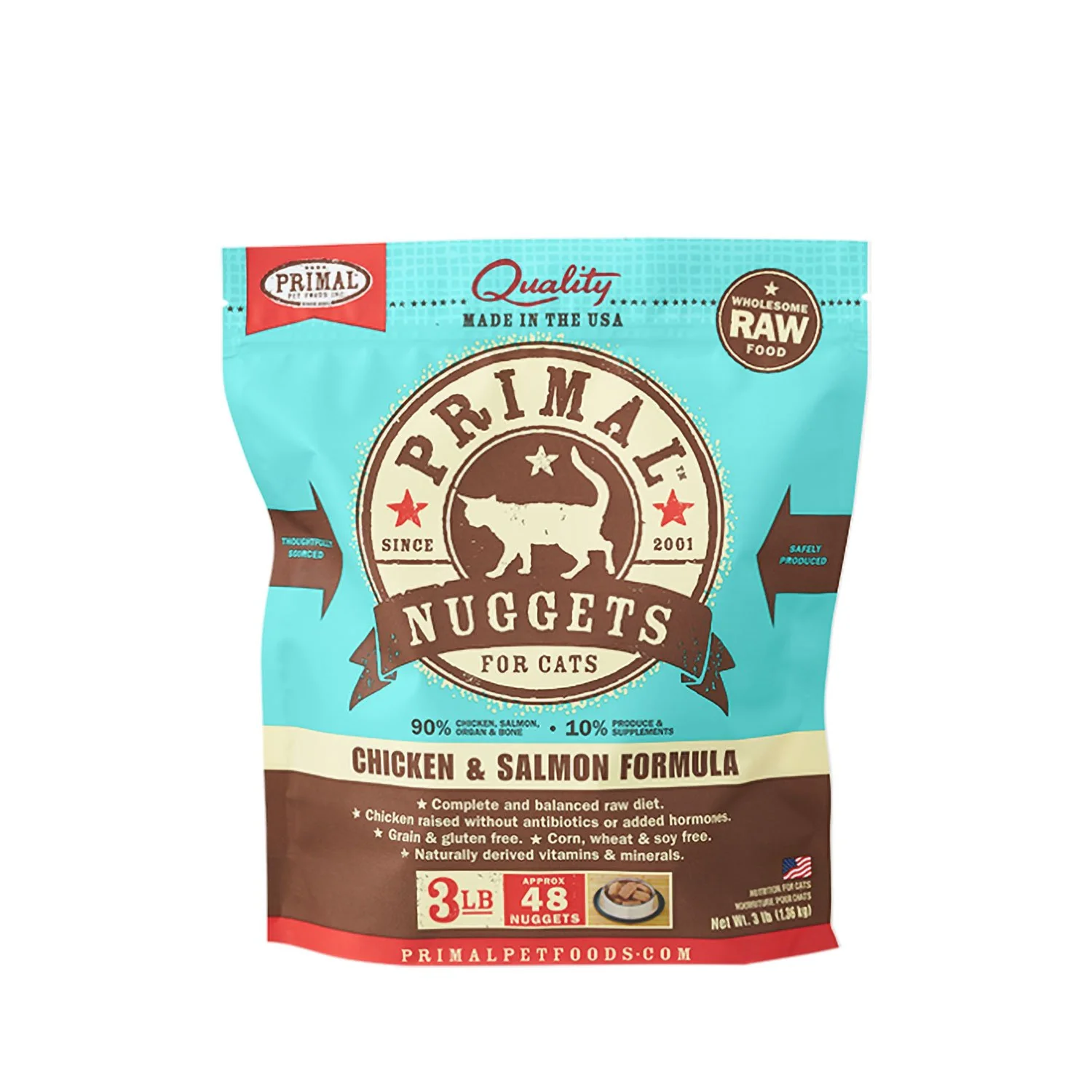 Primal Raw Cat Chicken & Salmon 3lb