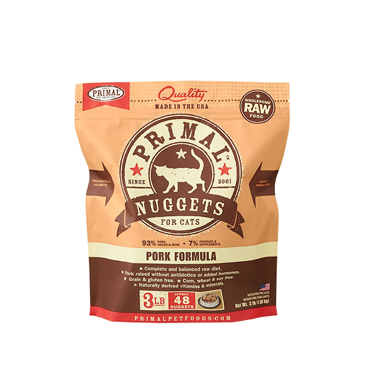 Primal Raw Cat Pork 3lb