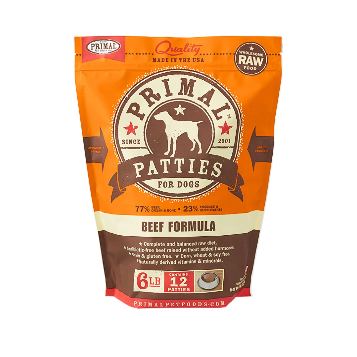 Primal Raw Dog Beef 6lb