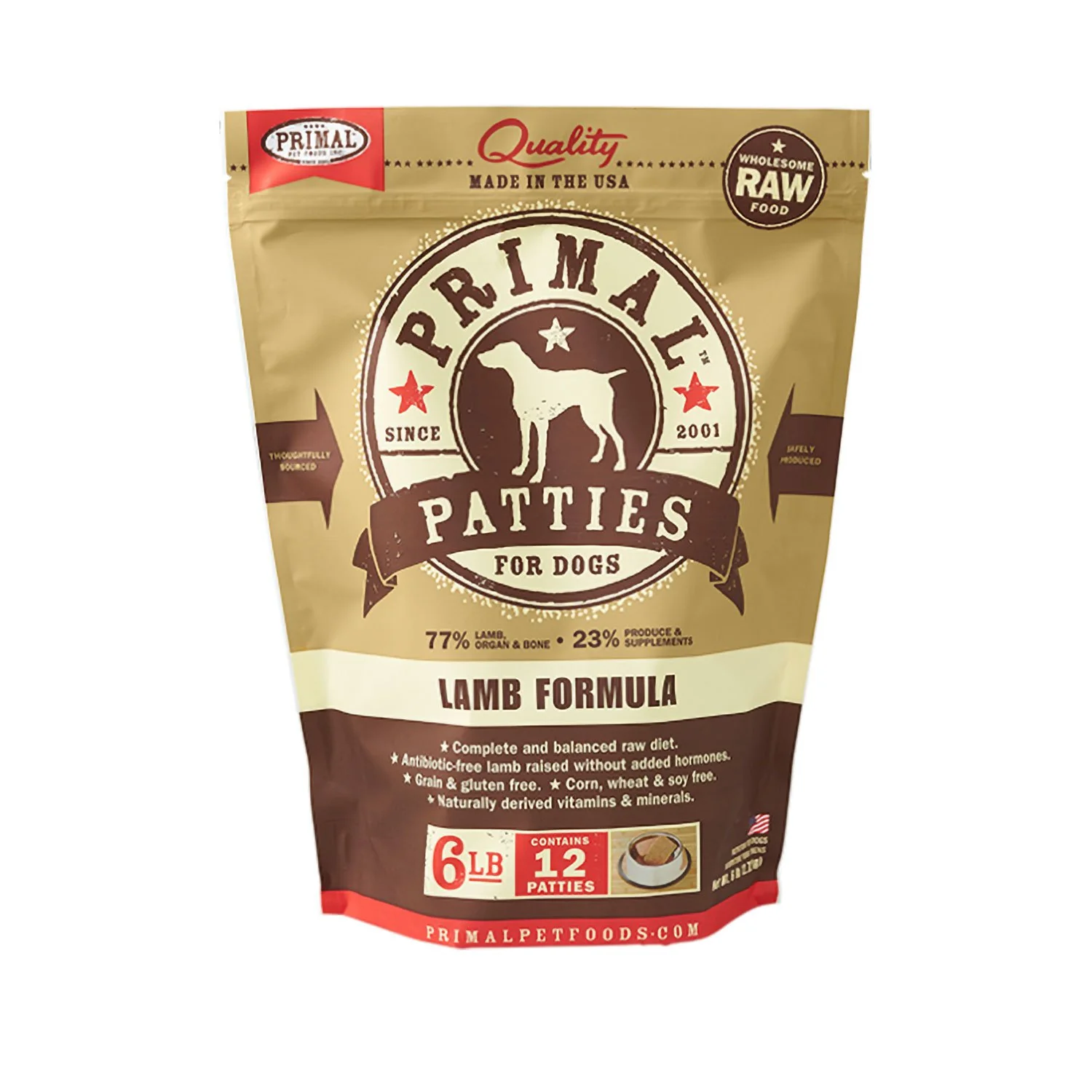 Primal Raw Dog Lamb 6lb