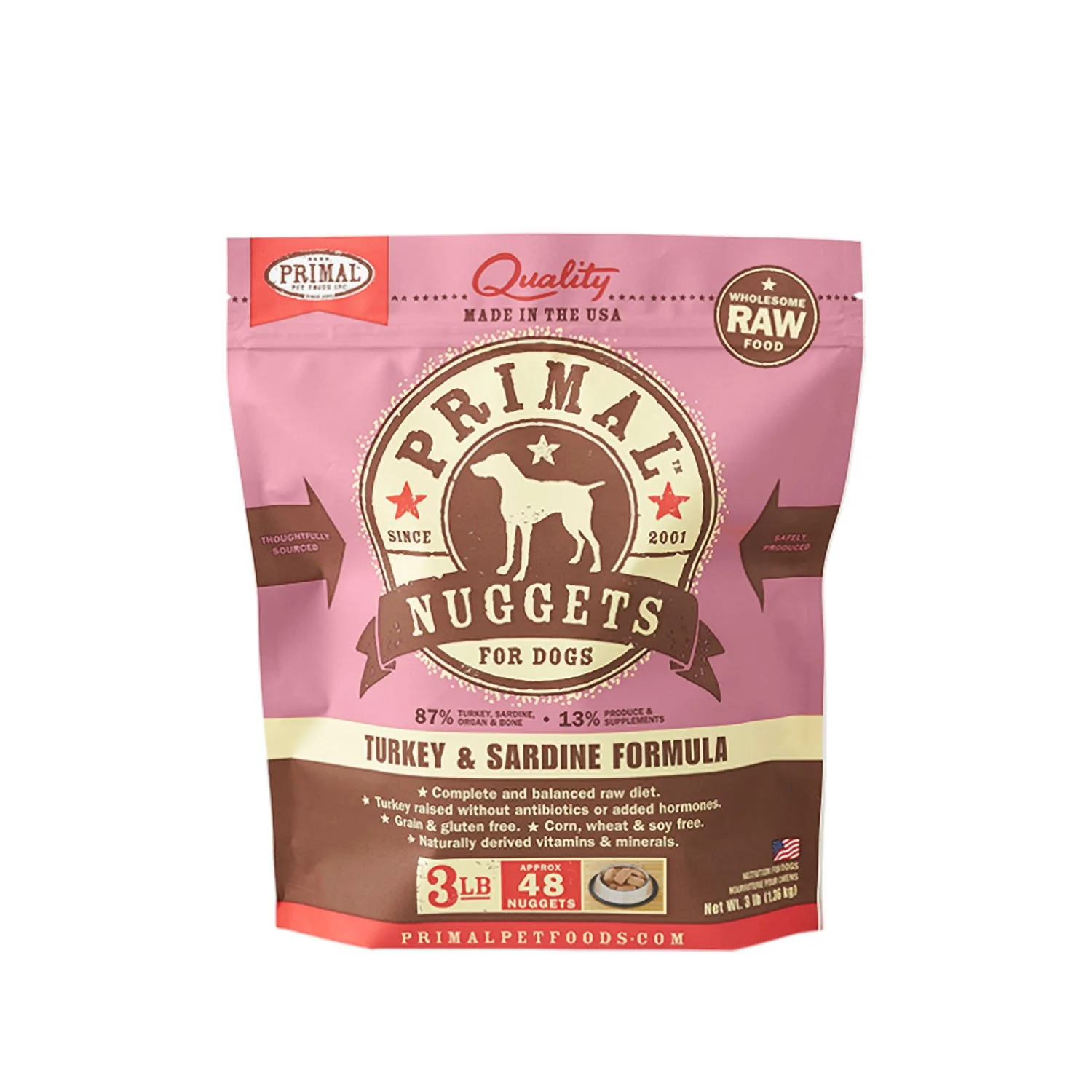 Primal Raw Dog Turkey & Sardine 3lb