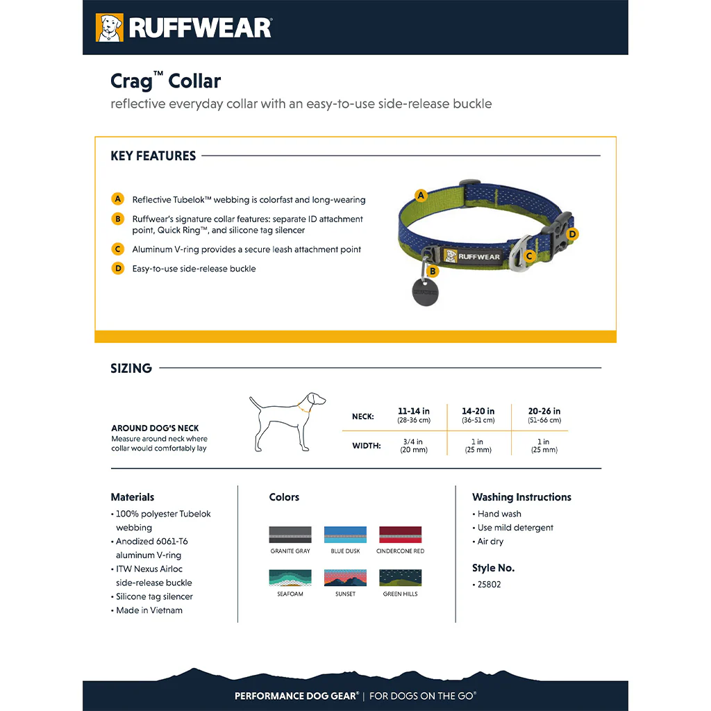 Ruffwear Crag Collar Sunset - Image 4