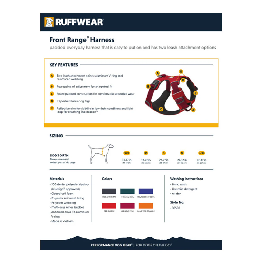 Ruffwear Front Range Harness Twilight Gray - Image 3
