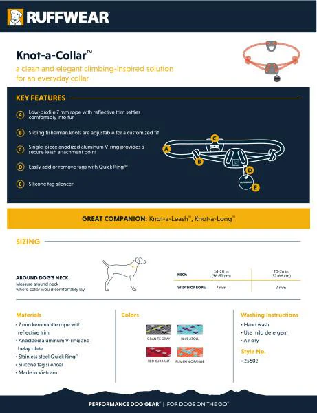 Ruffwear Knot-A-Collar Red Currant - Image 3