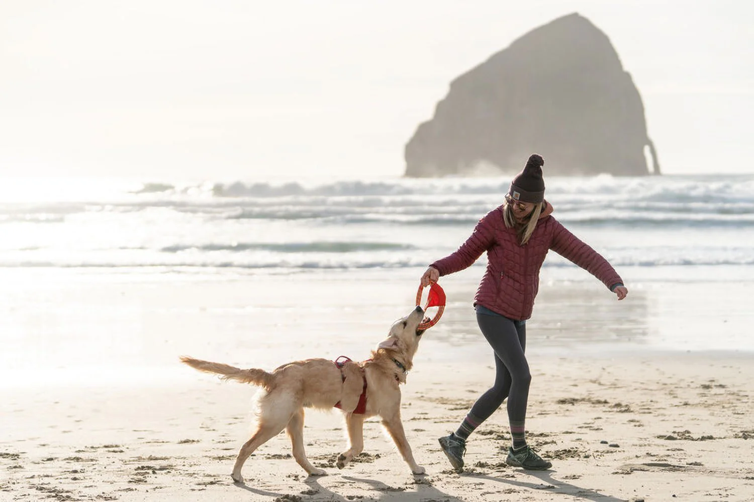 Ruffwear Pacific Ring Dog Toy Sockeye Red - Image 4