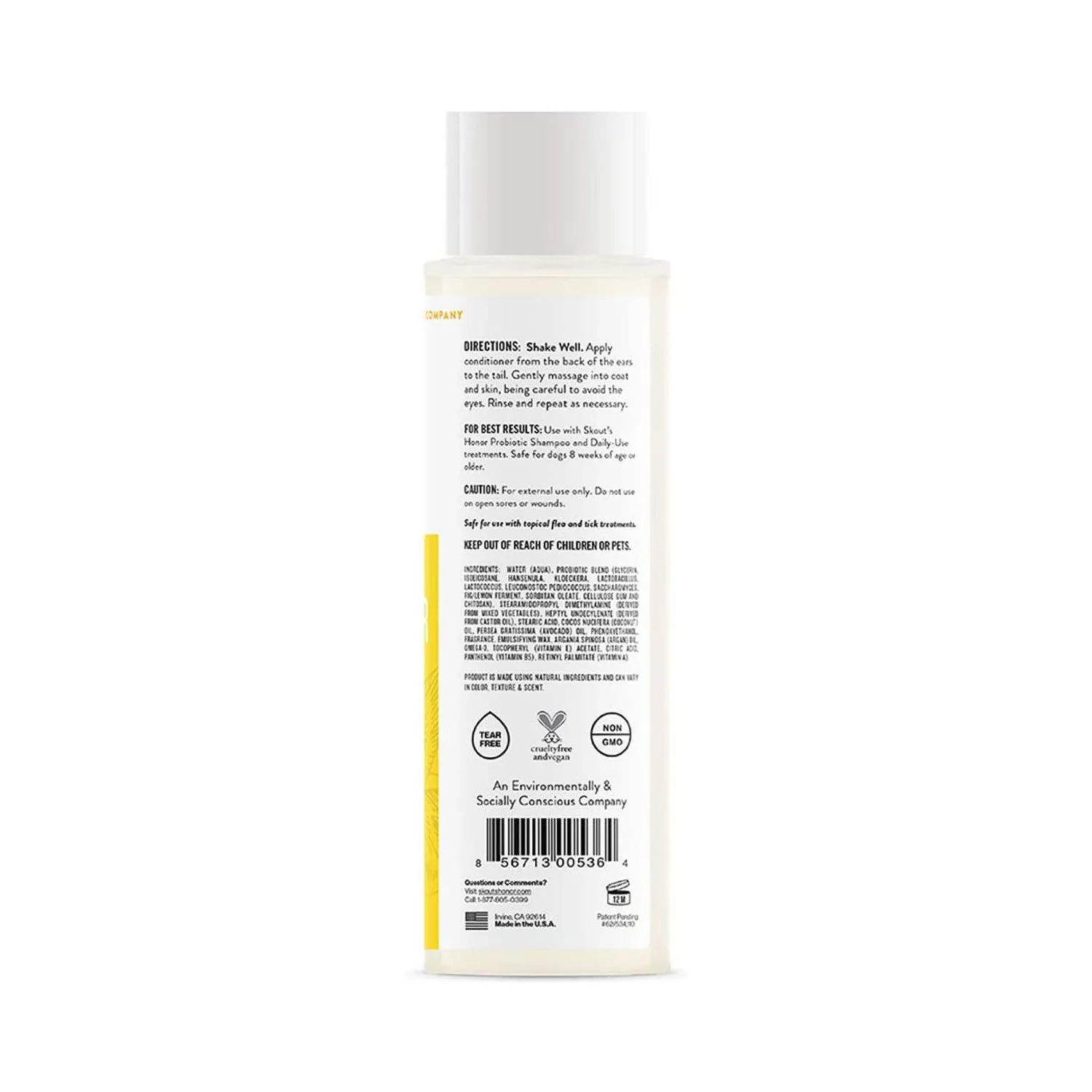 Skout's Honor Probiotic Conditioner Unscented 16oz - Image 2