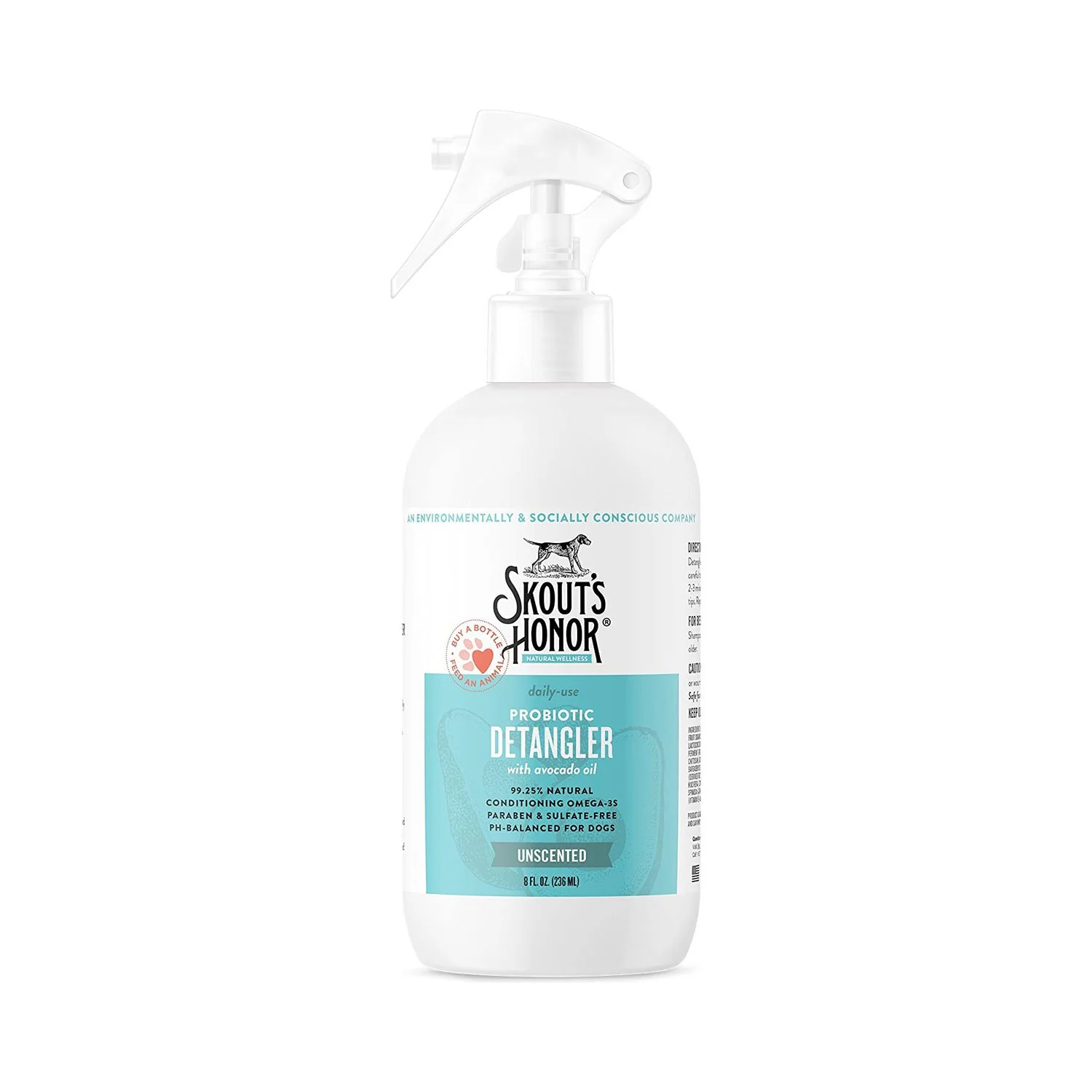 Skout's Honor Probiotic Detangler Spray Unscented 8oz
