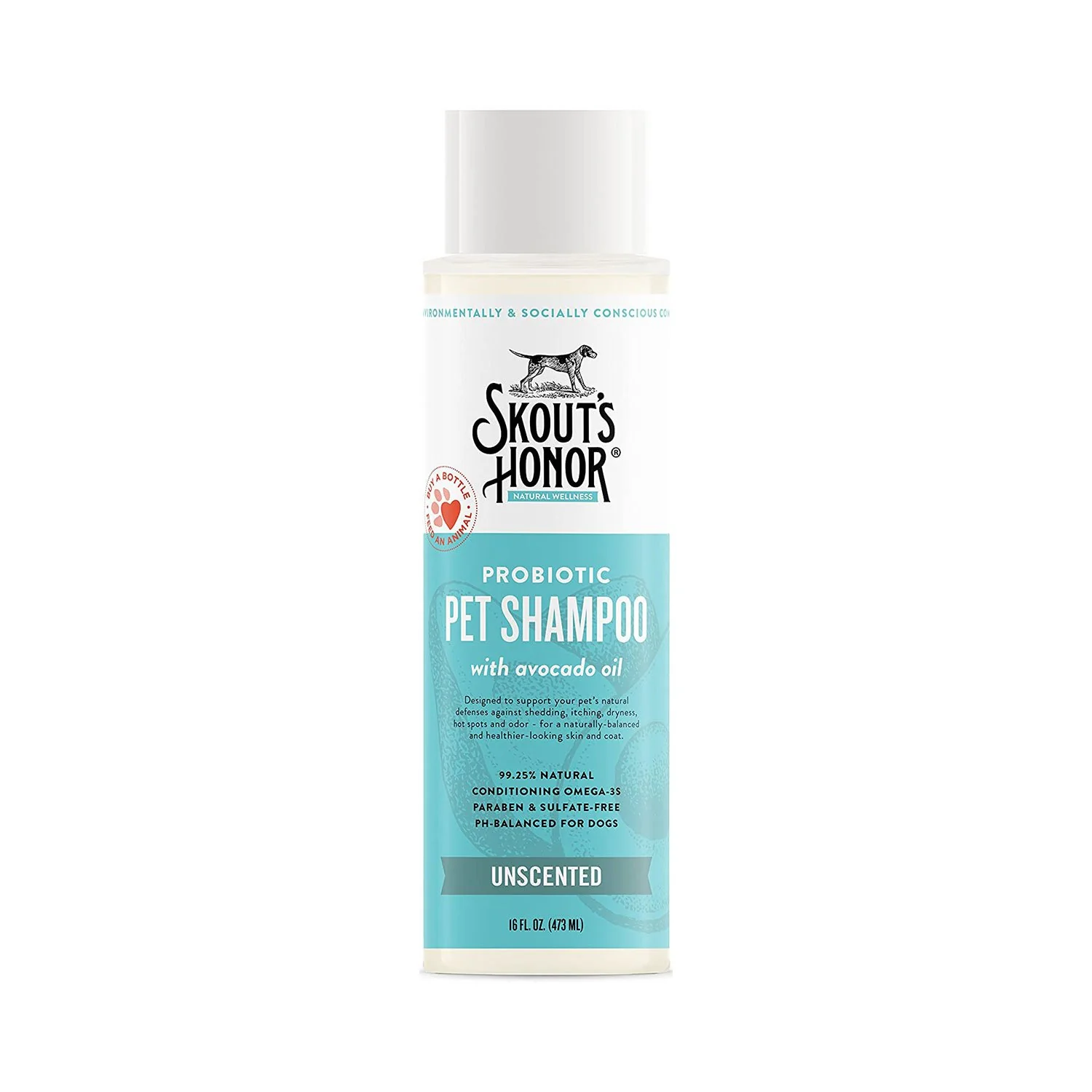 Skout's Honor Probiotic Shampoo Unscented 16oz