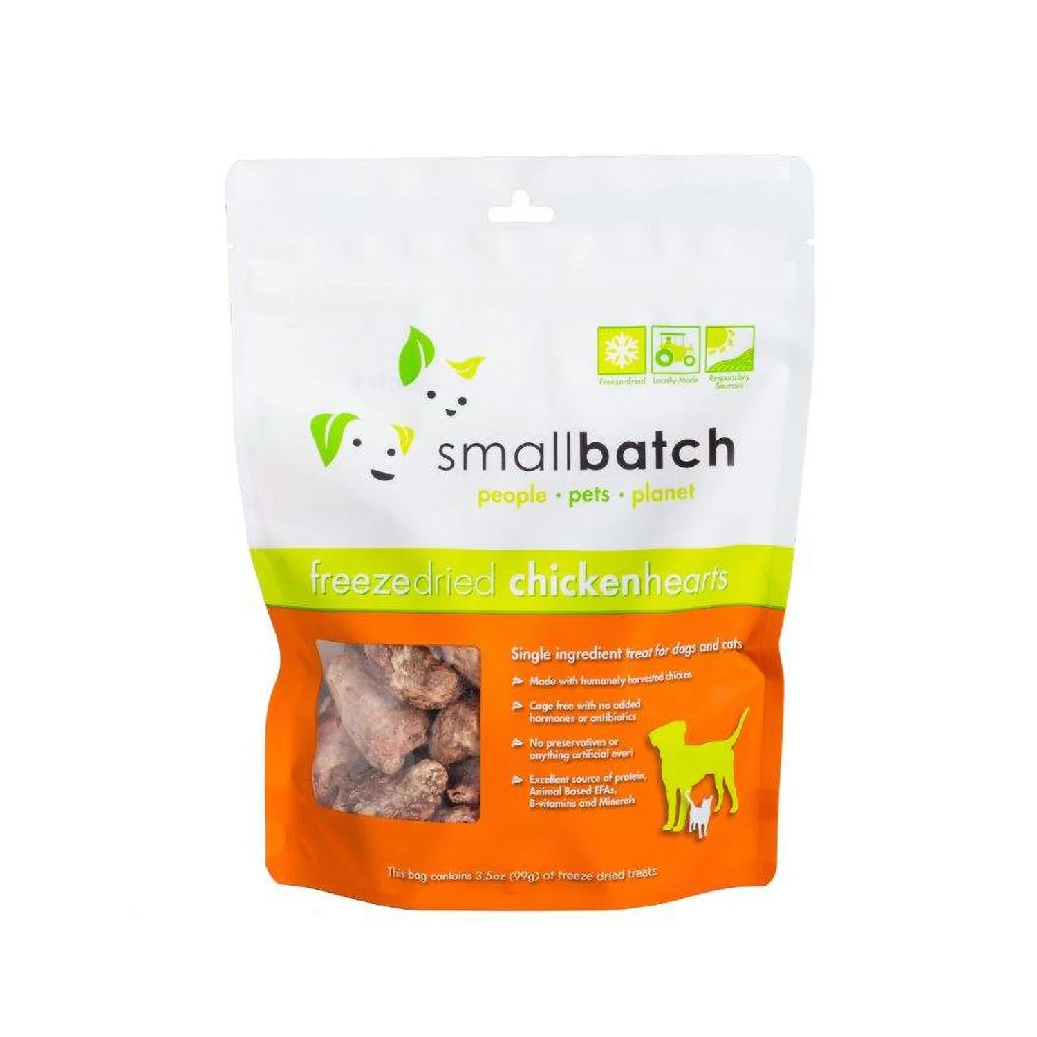 SmallBatch Freeze Dried Chicken Hearts 3.5oz