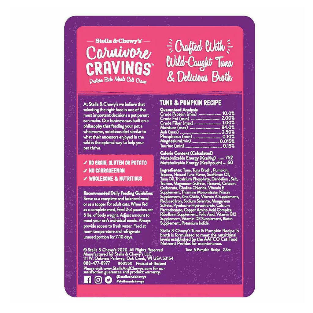 Stella & Chewy's Cravings Tuna & Pumpkin 2.8oz - Image 2