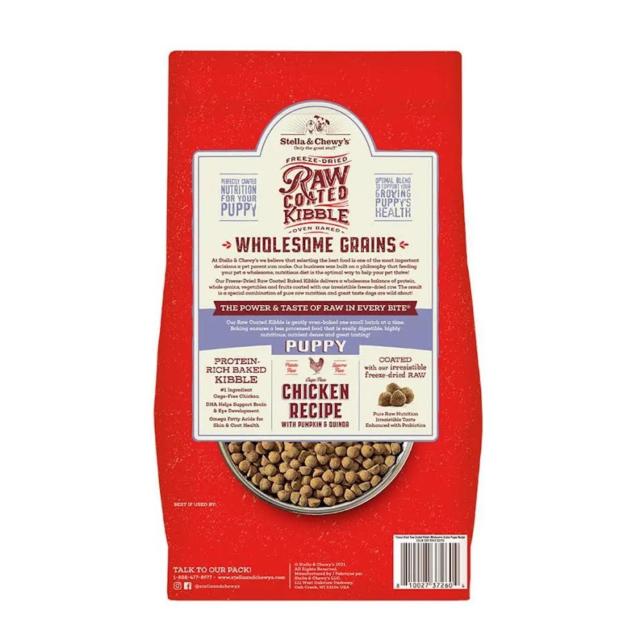 Stella & Chewy's Wholesome Grain Puppy Raw Coated Chicken - Image 2