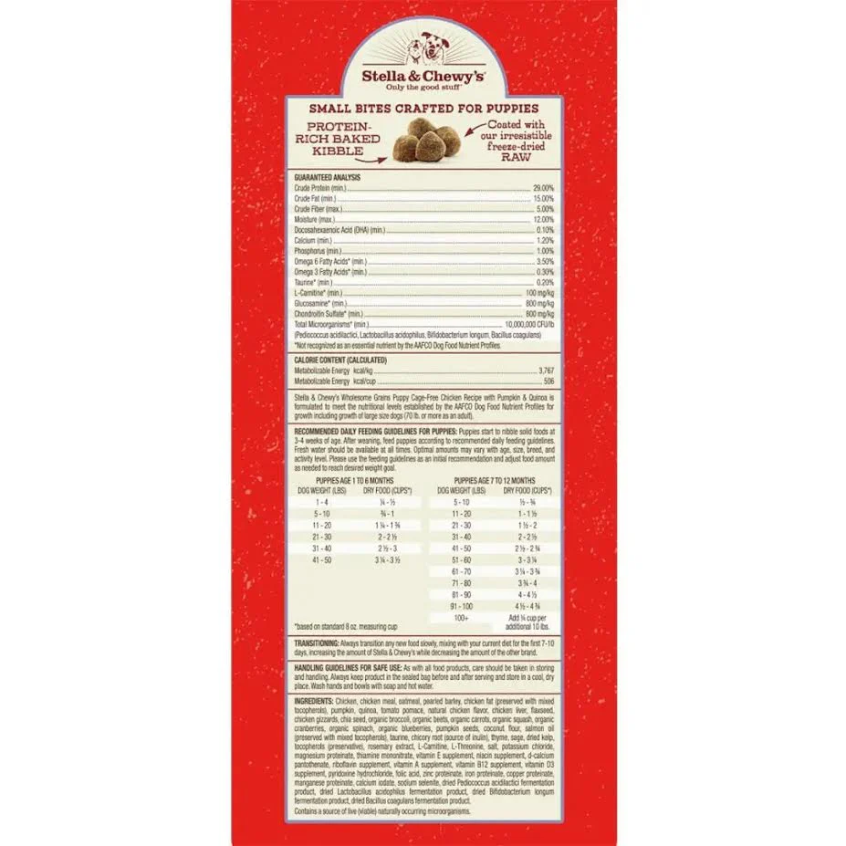 Stella & Chewy's Wholesome Grain Puppy Raw Coated Chicken - Image 3